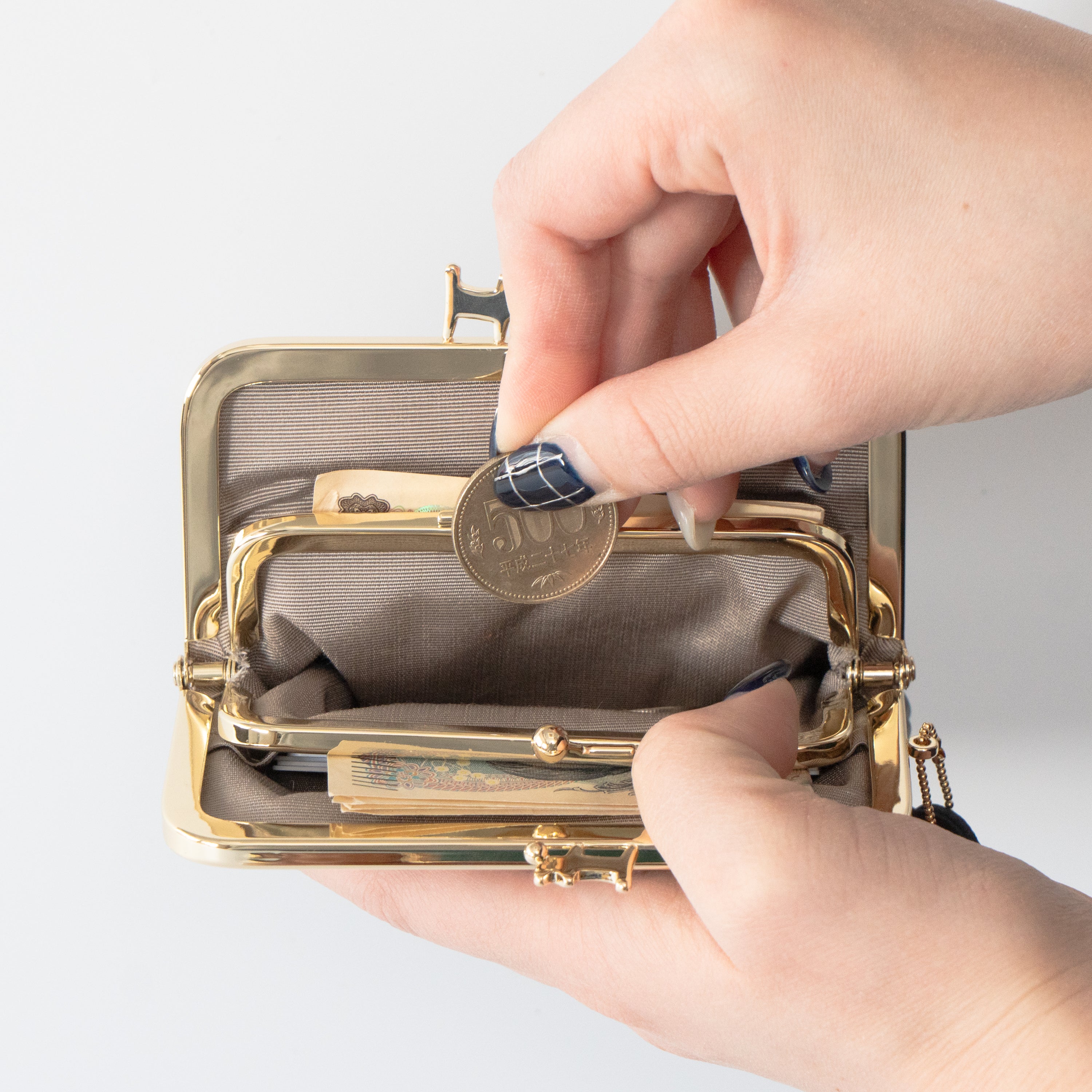 にゃまぐちウォレット キュイール・マッシュ / ブラック