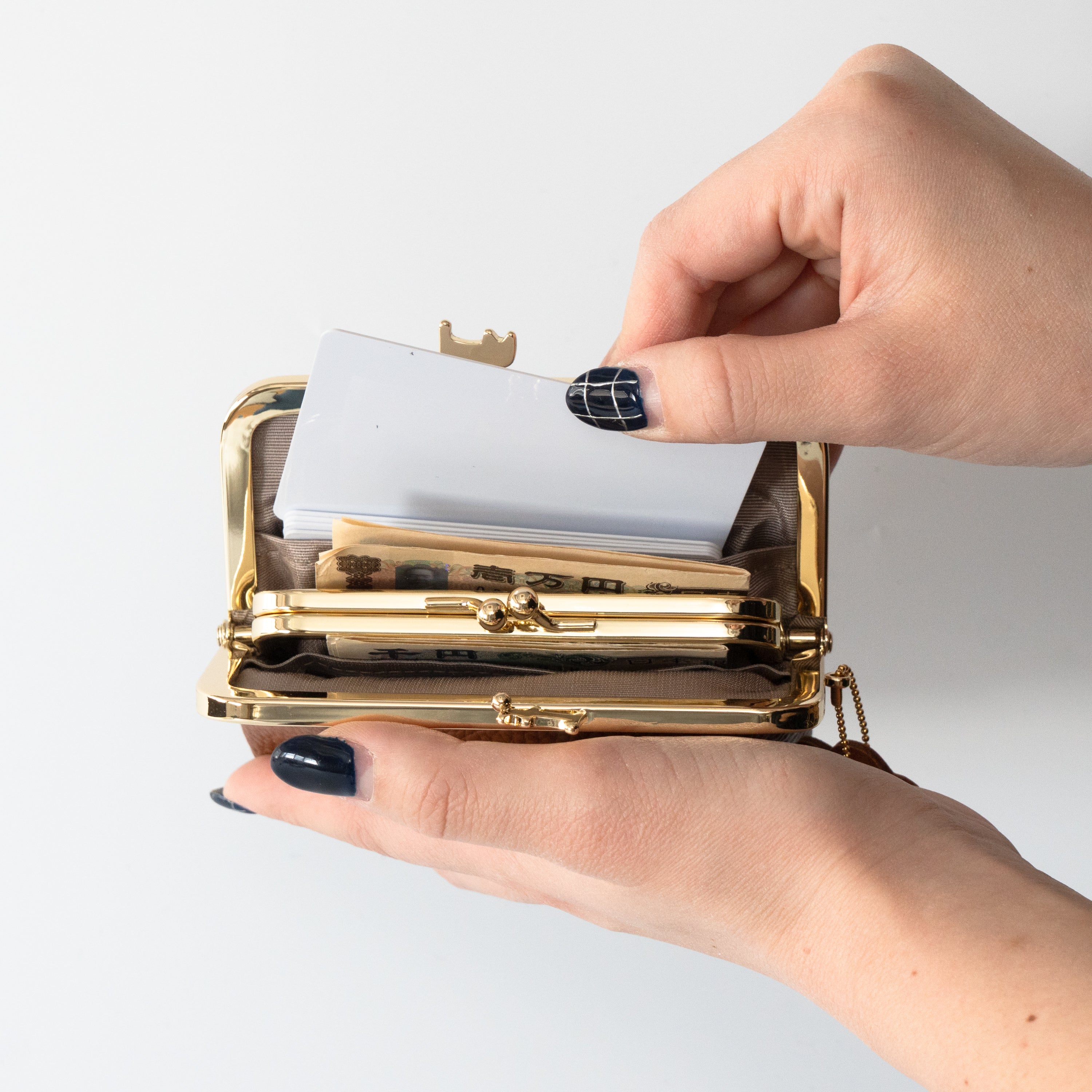 にゃまぐちウォレット キュイール・マッシュ / キャメル