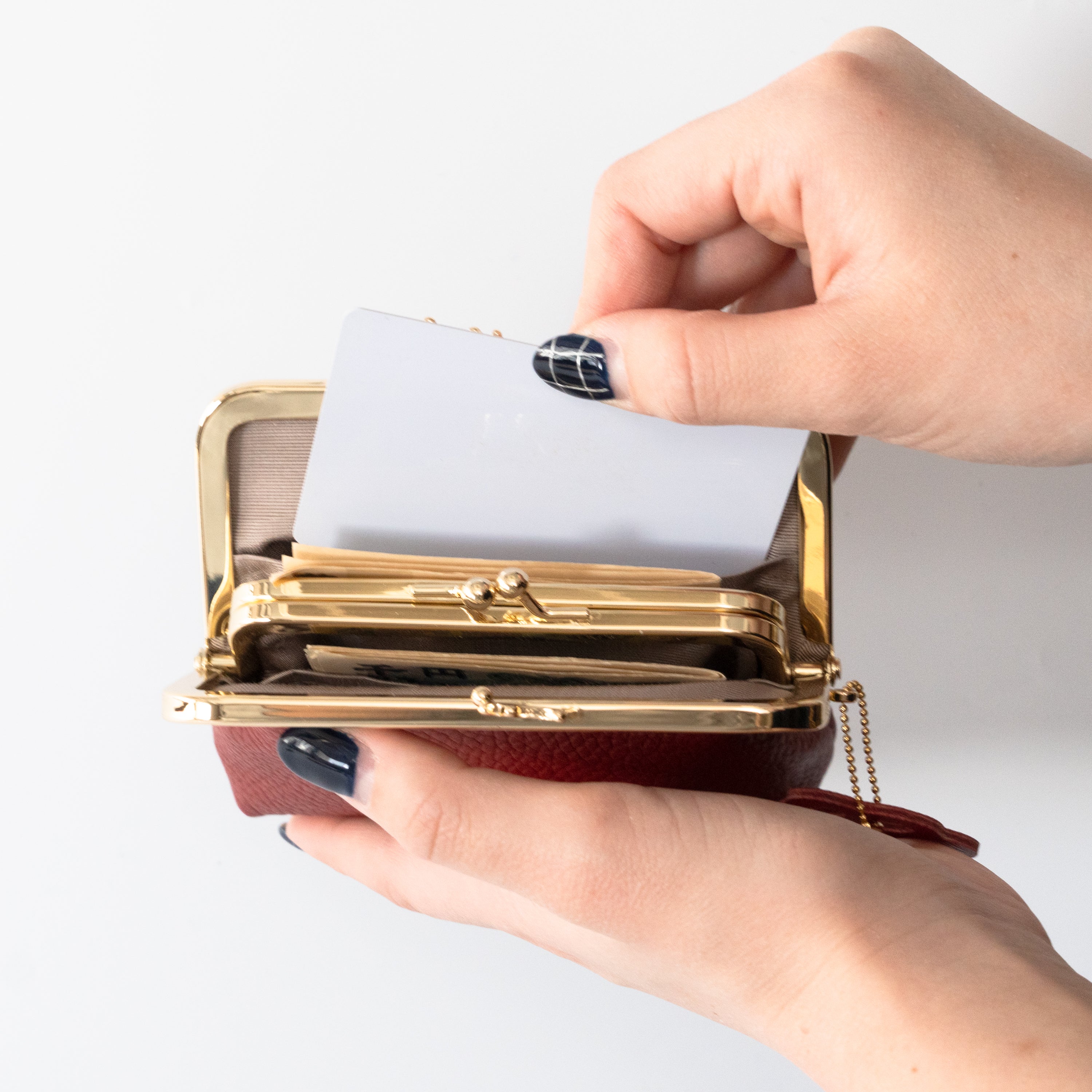 にゃまぐちウォレット キュイール・マッシュ / ボルドー