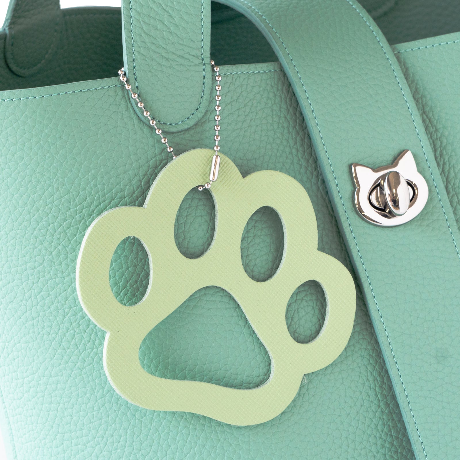 【5/3(土)~5/8(木) 受注販売】バゲットバッグ PAW (パウ) 肉球チャームSET キュイール・マッシュ / ミント
