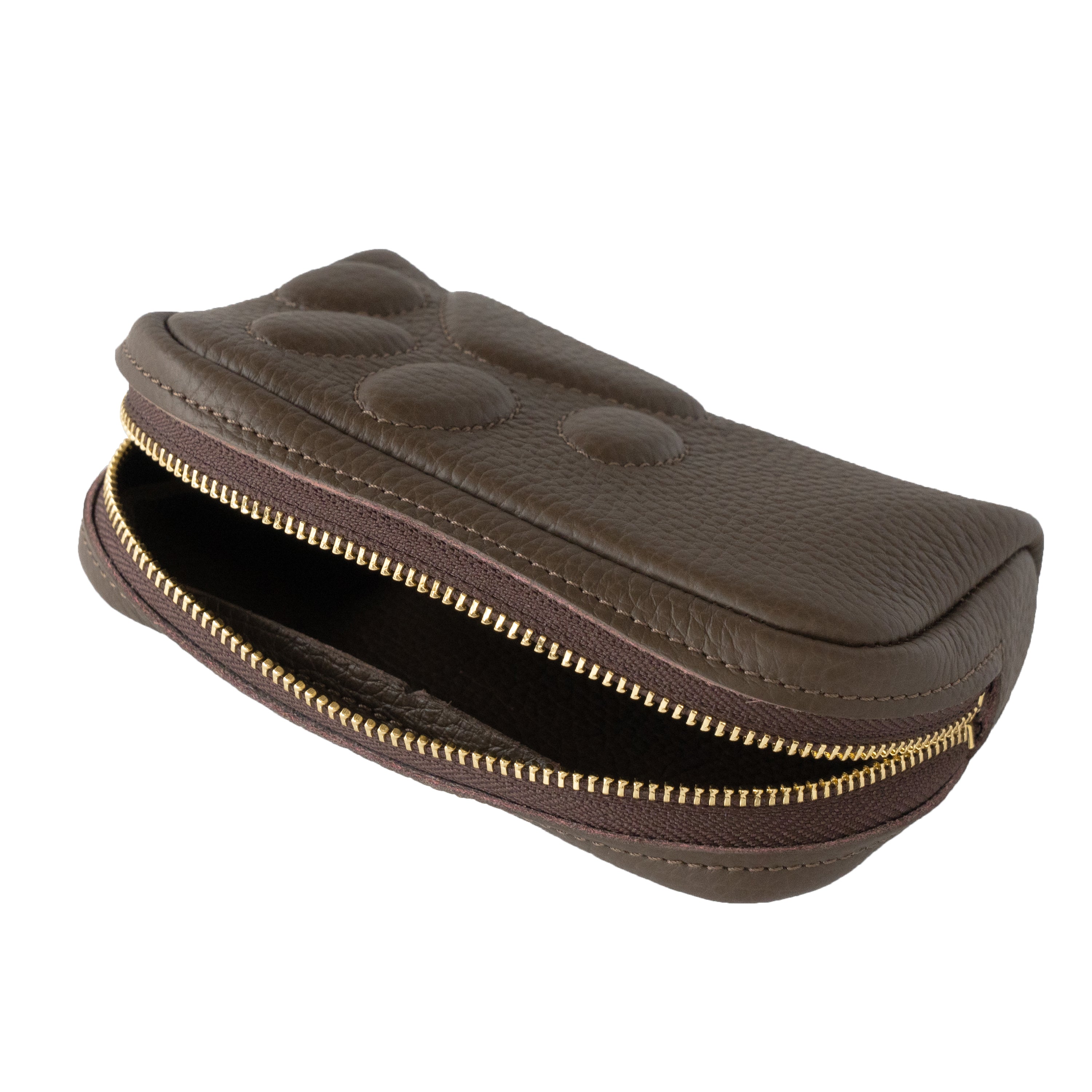 PAWキューブポーチ キュイール・マッシュ / チョコ