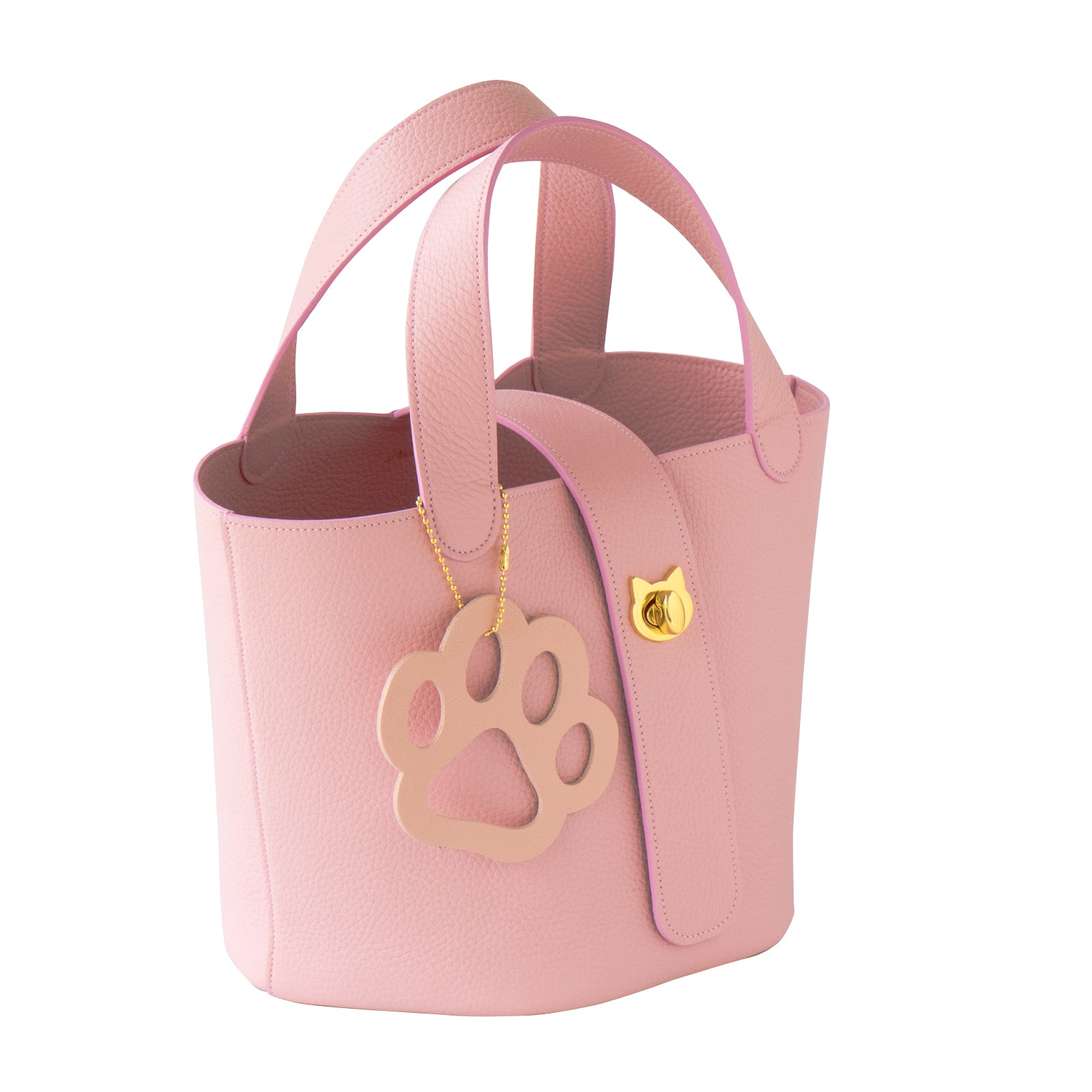 バゲットバッグ  PAW (パウ)  肉球チャームSET     キュイール・マッシュ / サクラピンク