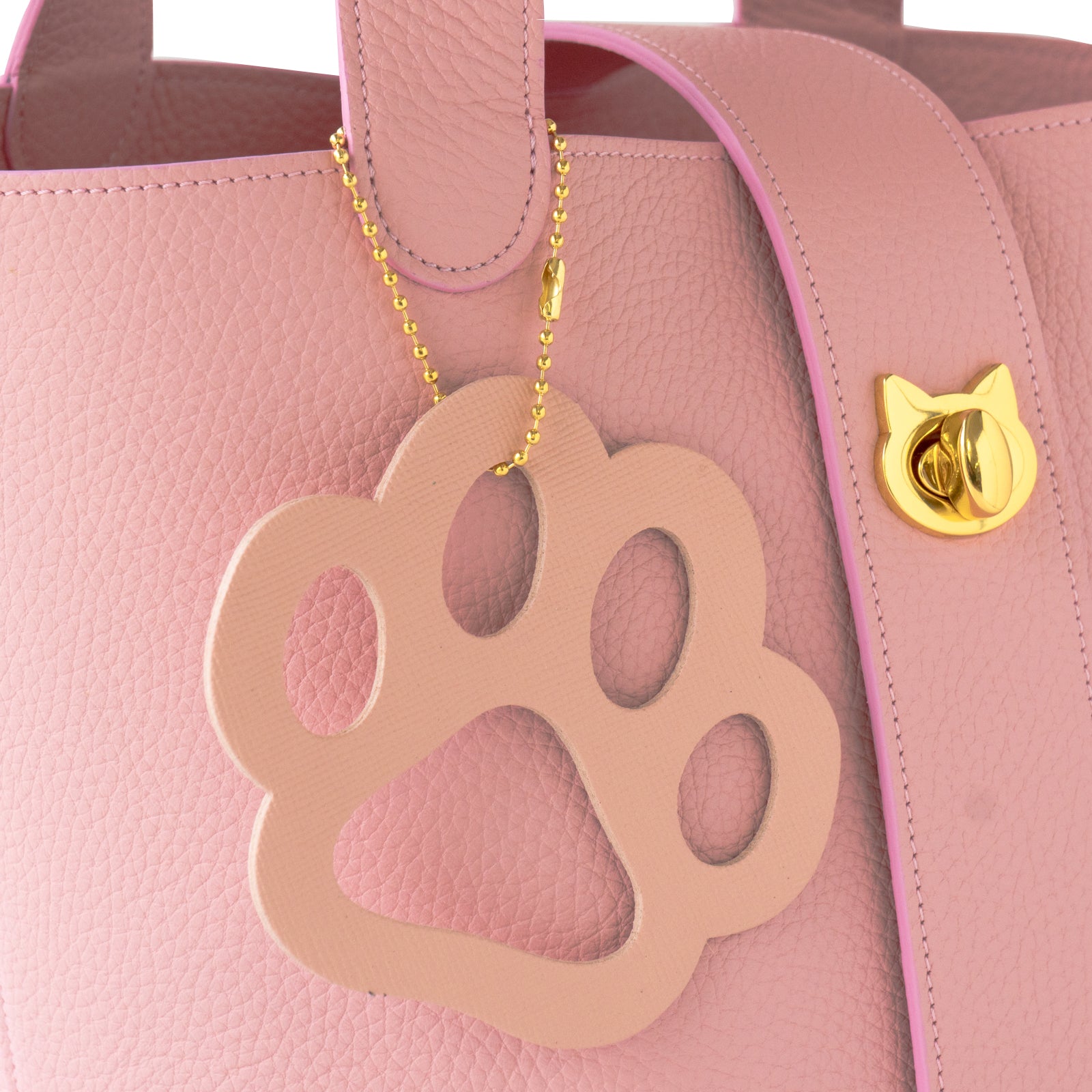 【5/3(土)~5/8(木) 受注販売】バゲットバッグ PAW (パウ) 肉球チャームSET キュイール・マッシュ / サクラピンク