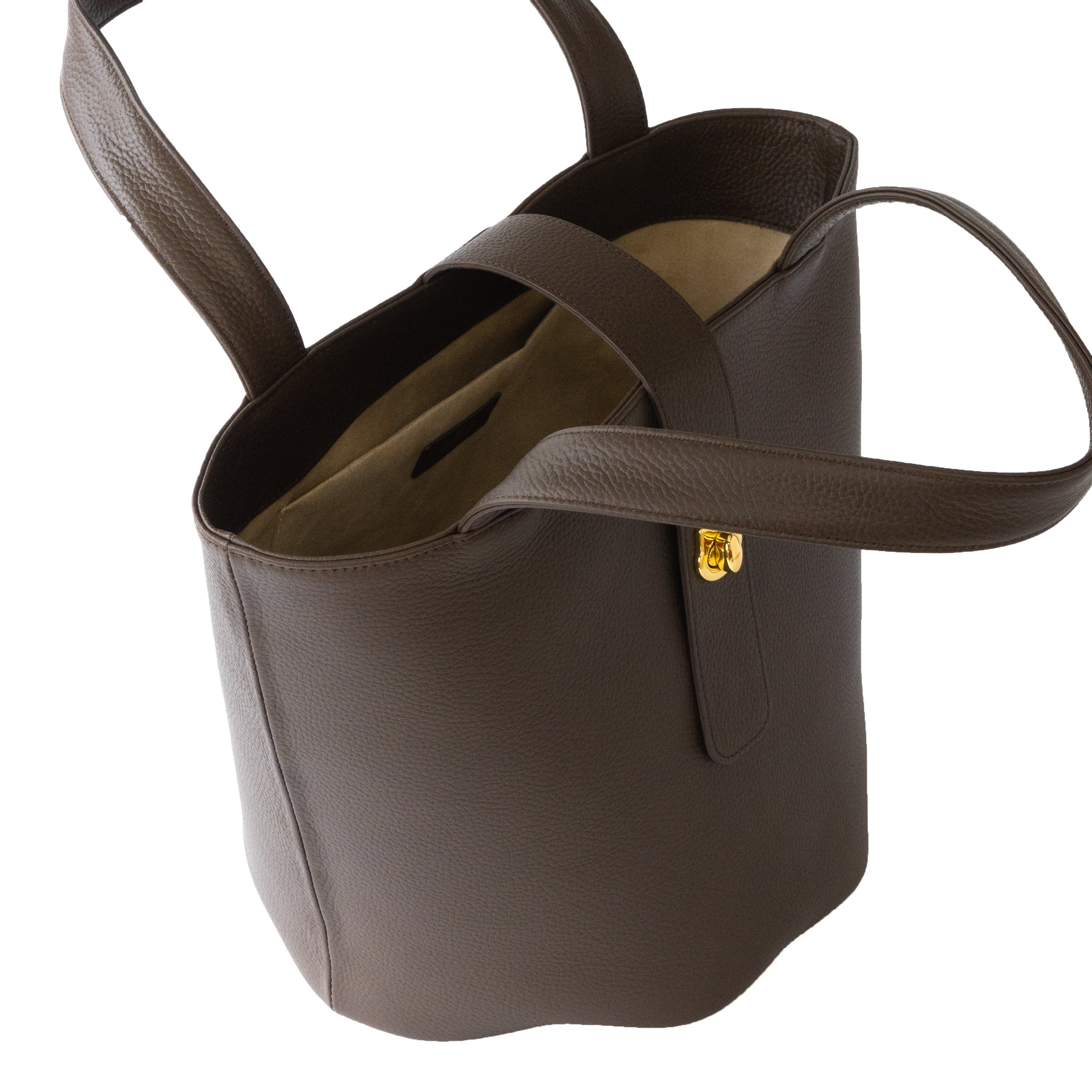 PAW Grande Cuir Mache Bucket Bag / Chocolate