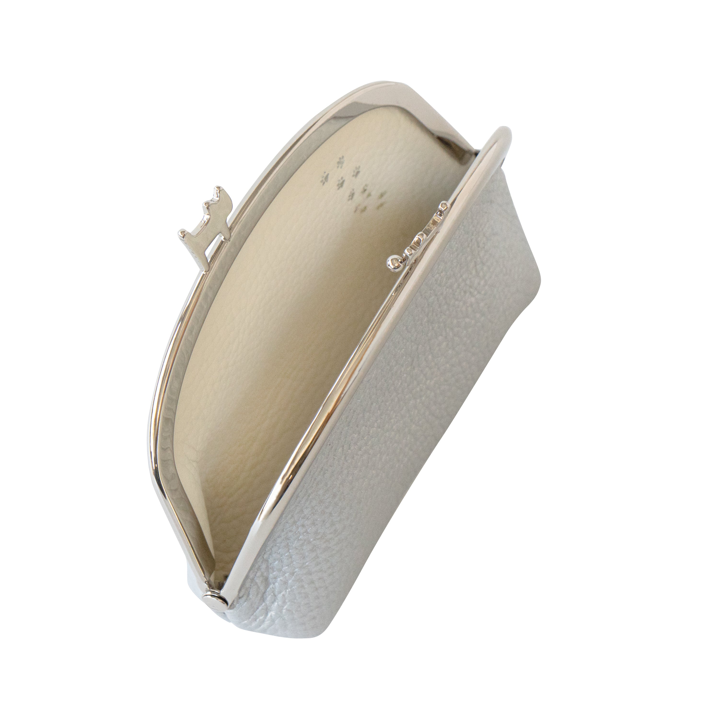 【期間限定:4/24(金)22:00〜26(日)】【受注生産】にゃまぐちポーチ キュイール・マッシュ / シルバー