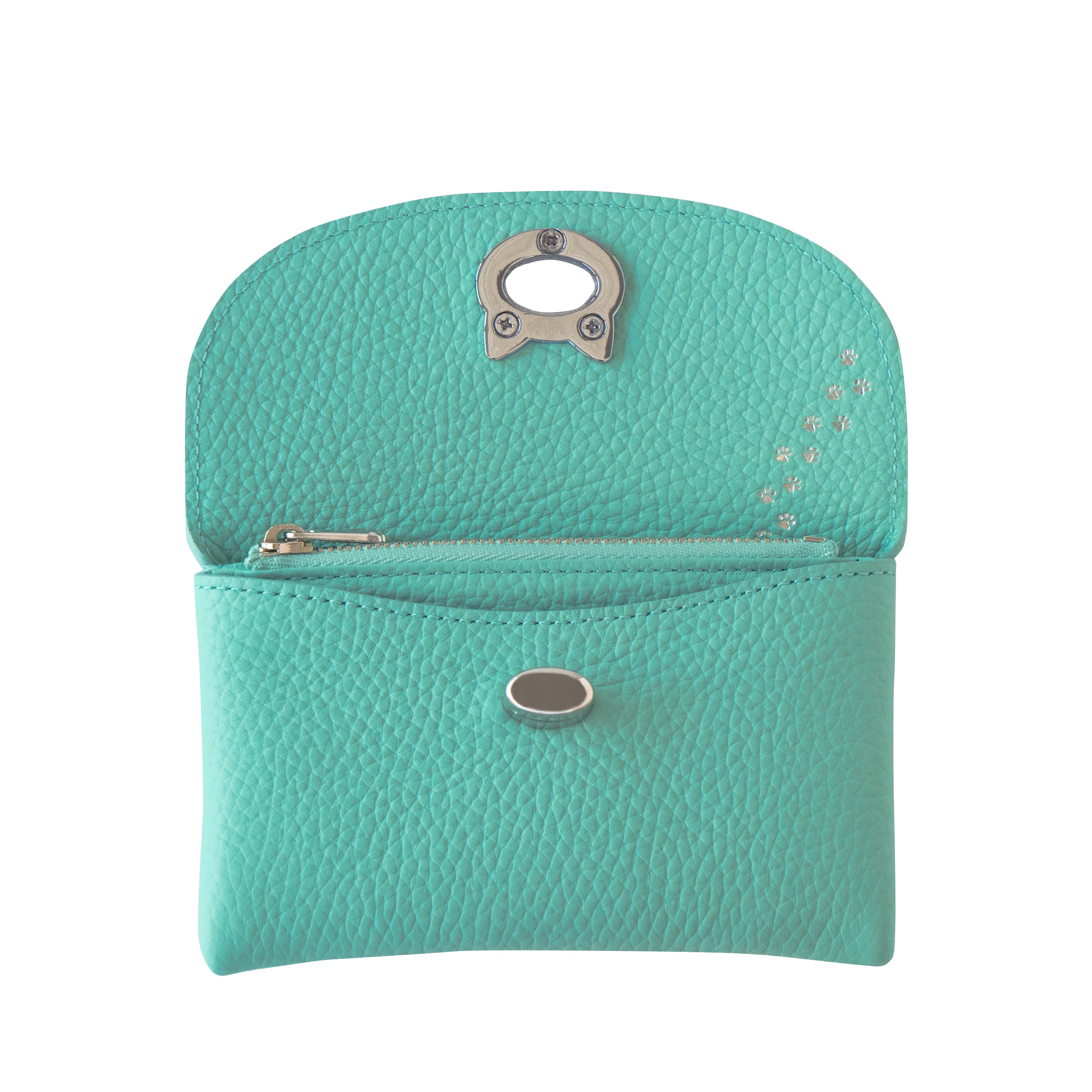 Flap Wallet Fleunie Medium Cuir Mash / Bleu Dragée