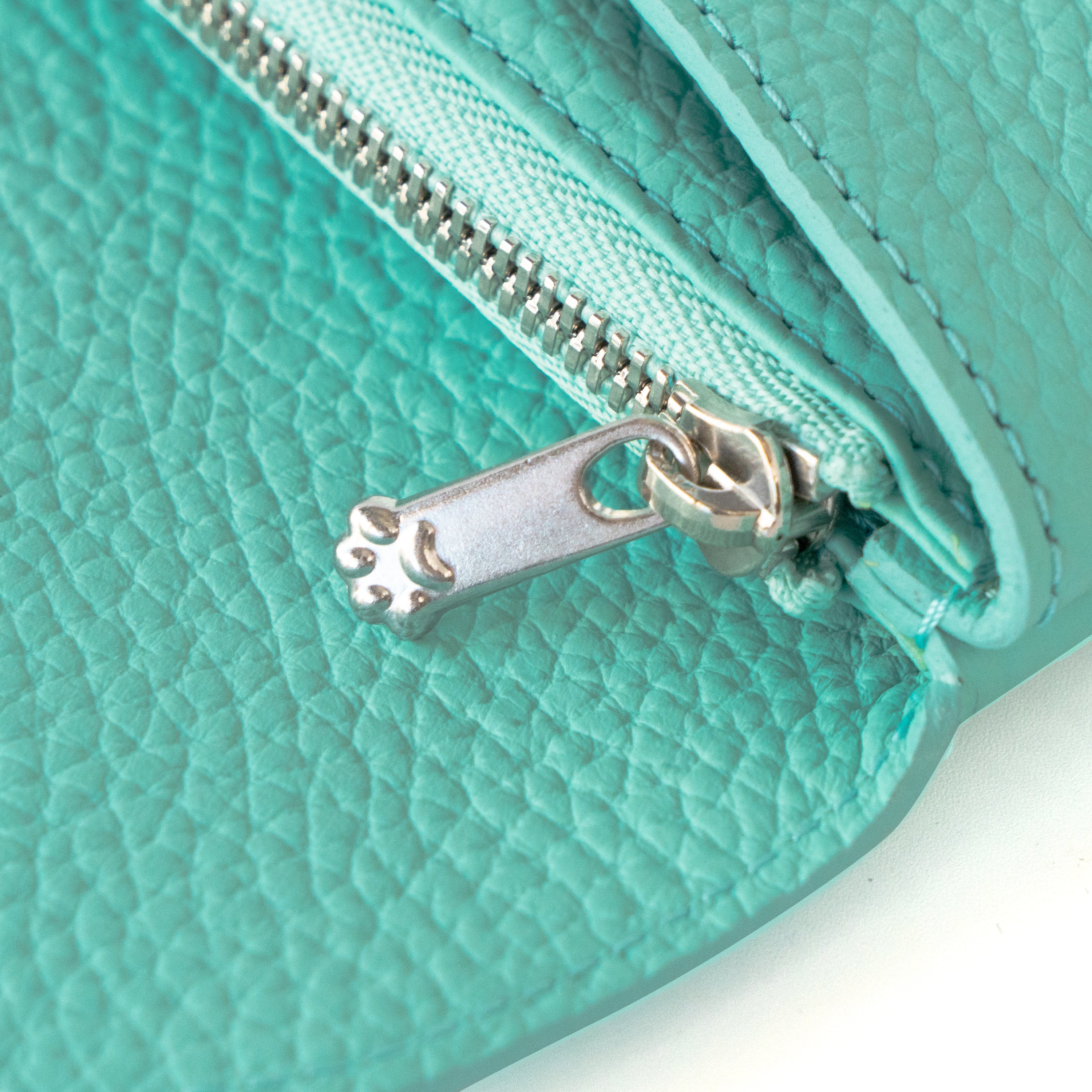 Flap Wallet Fleunie Medium Cuir Mash / Bleu Dragée