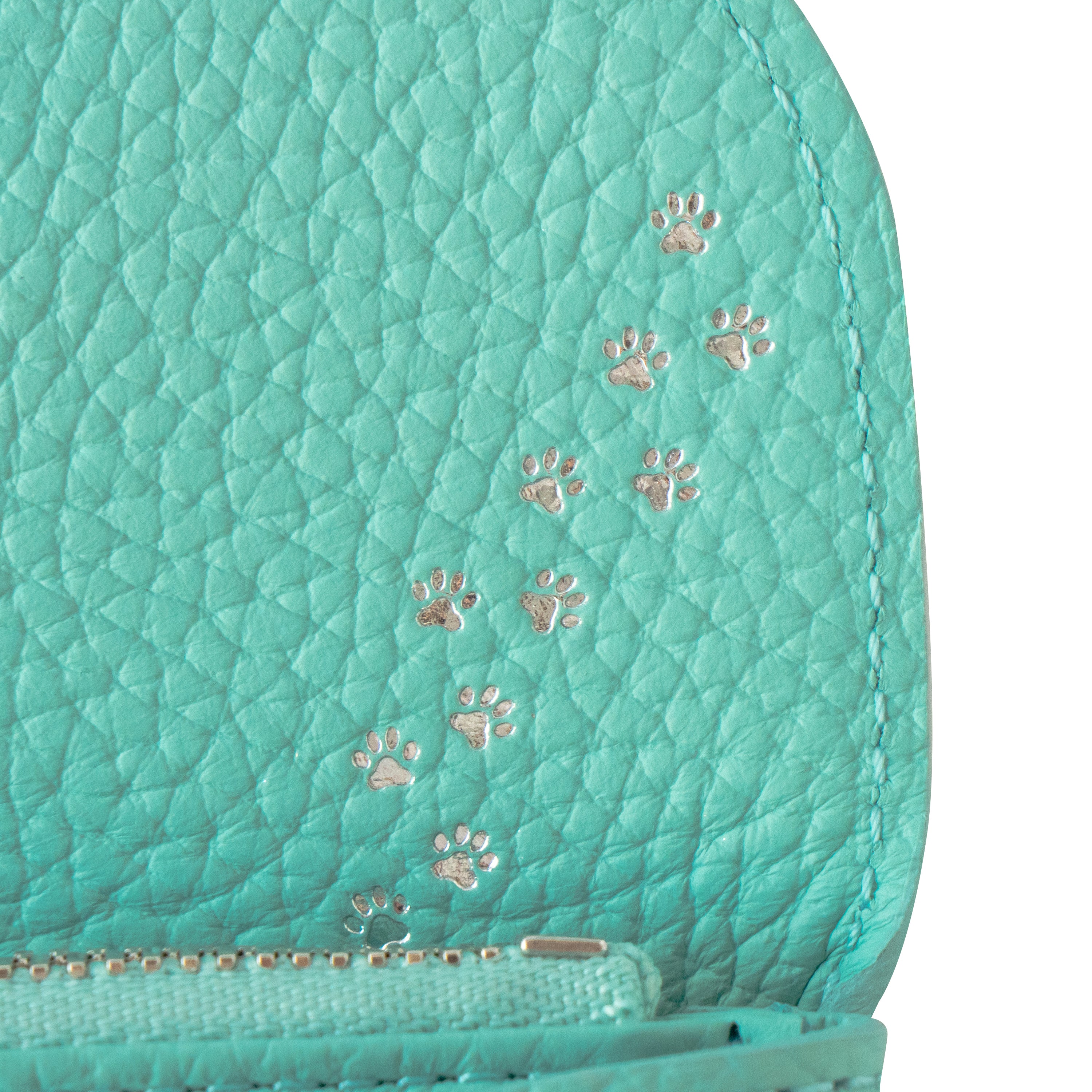 Flap Wallet Fleunie Medium Cuir Mash / Bleu Dragée