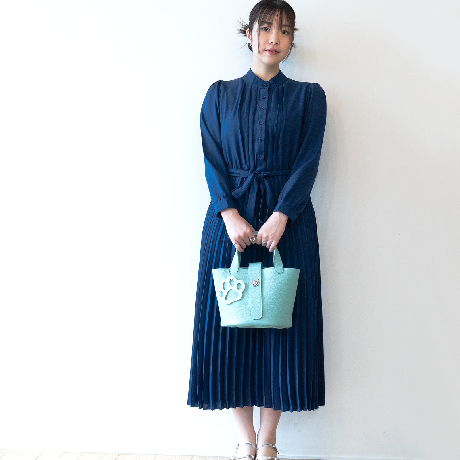 【5/3(土)~5/8(木) 受注販売】バゲットバッグ PAW (パウ) 肉球チャームSET キュイール・マッシュ / ミント