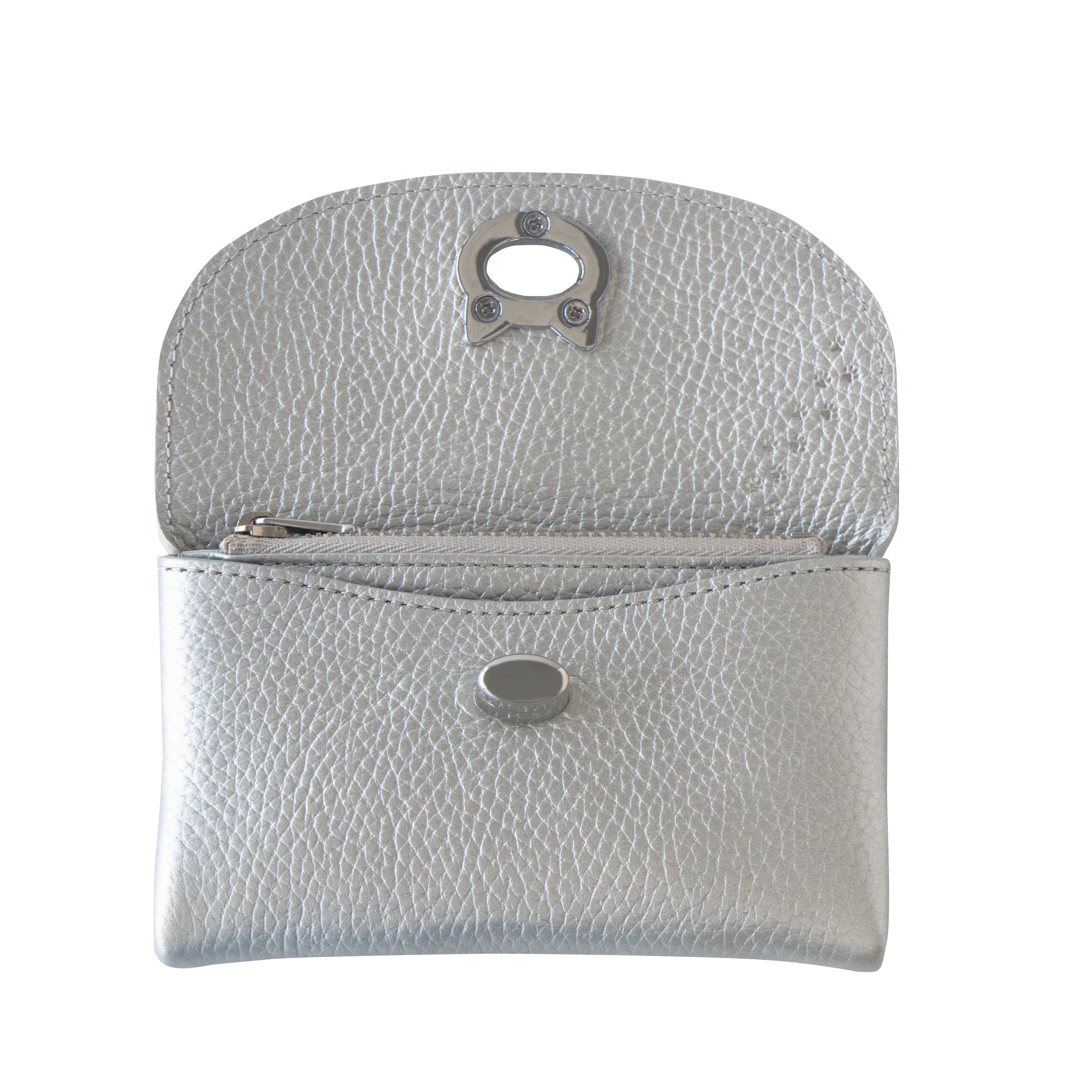 Flap Wallet Flunya Medium Cuir Mash / Silver