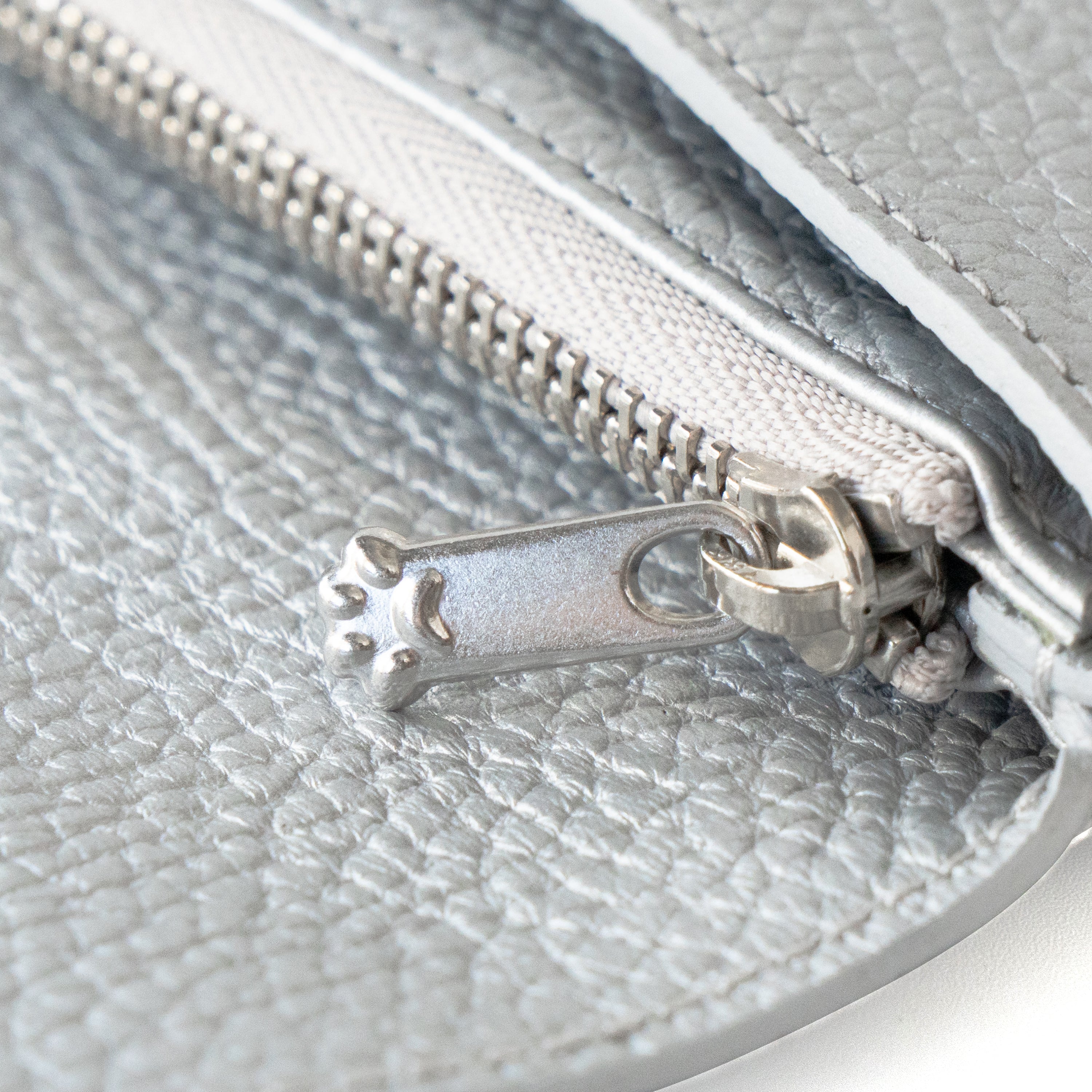 Flap Wallet Flunya Medium Cuir Mash / Silver