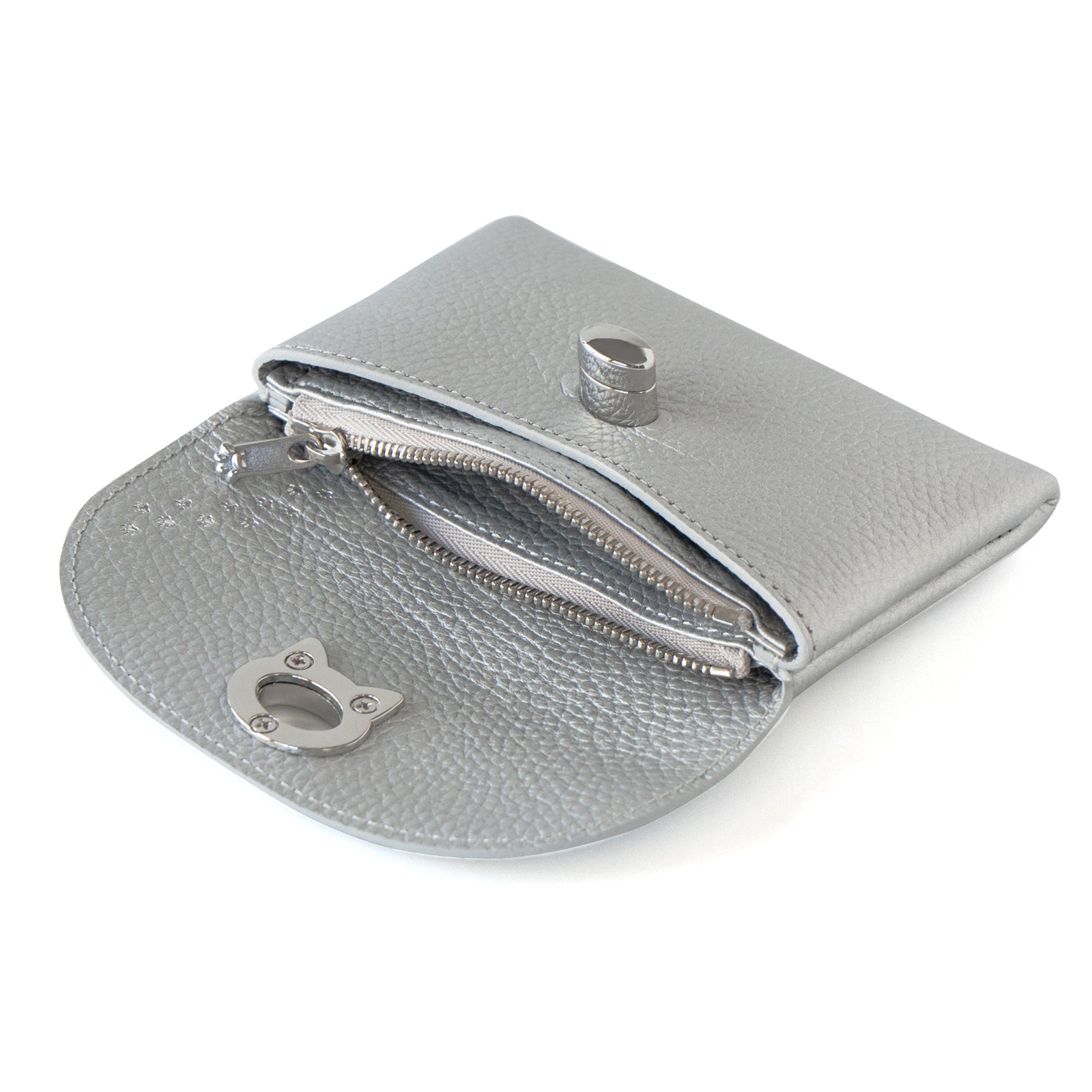 Flap Wallet Flunya Medium Cuir Mash / Silver