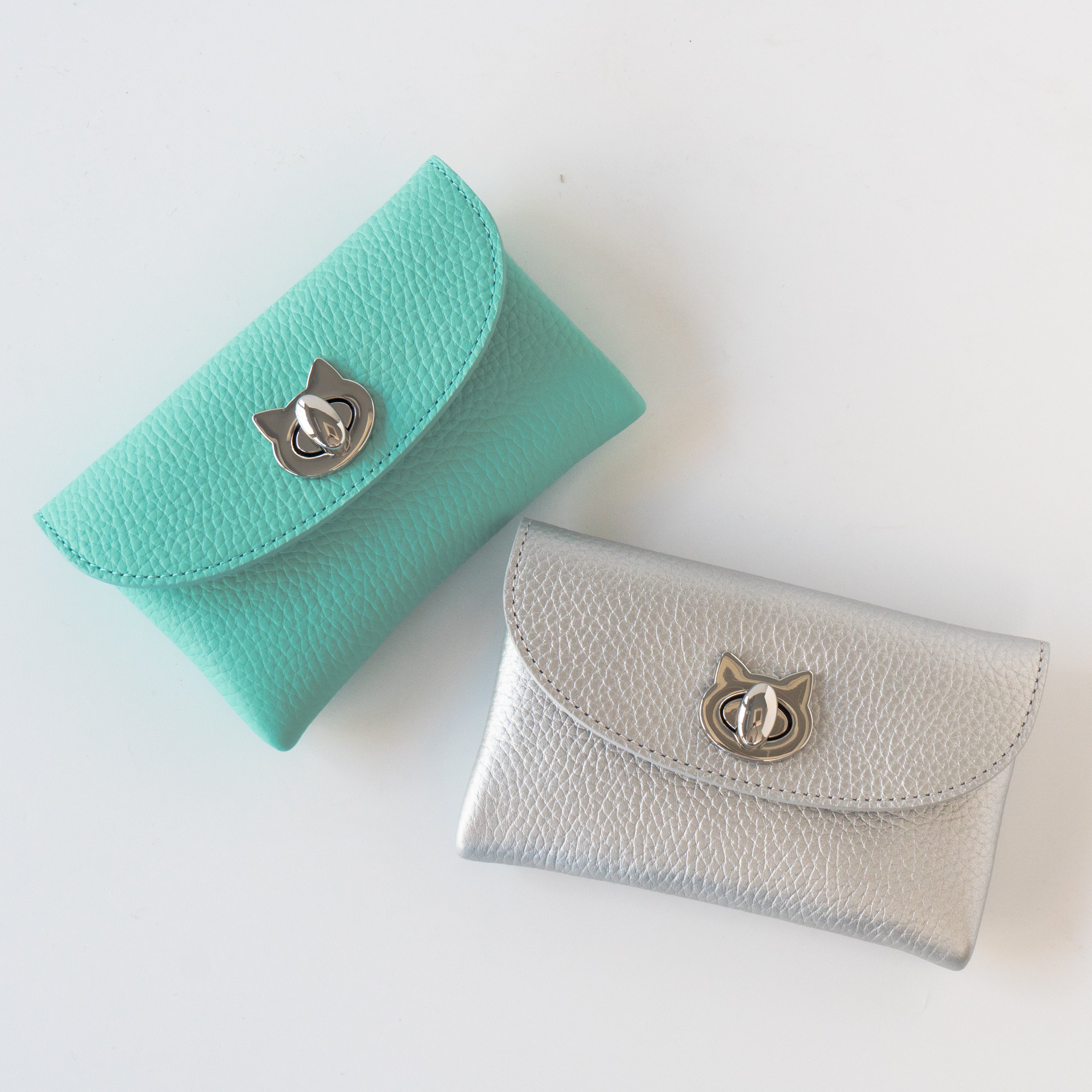 Flap Wallet Flunya Medium Cuir Mash / Silver