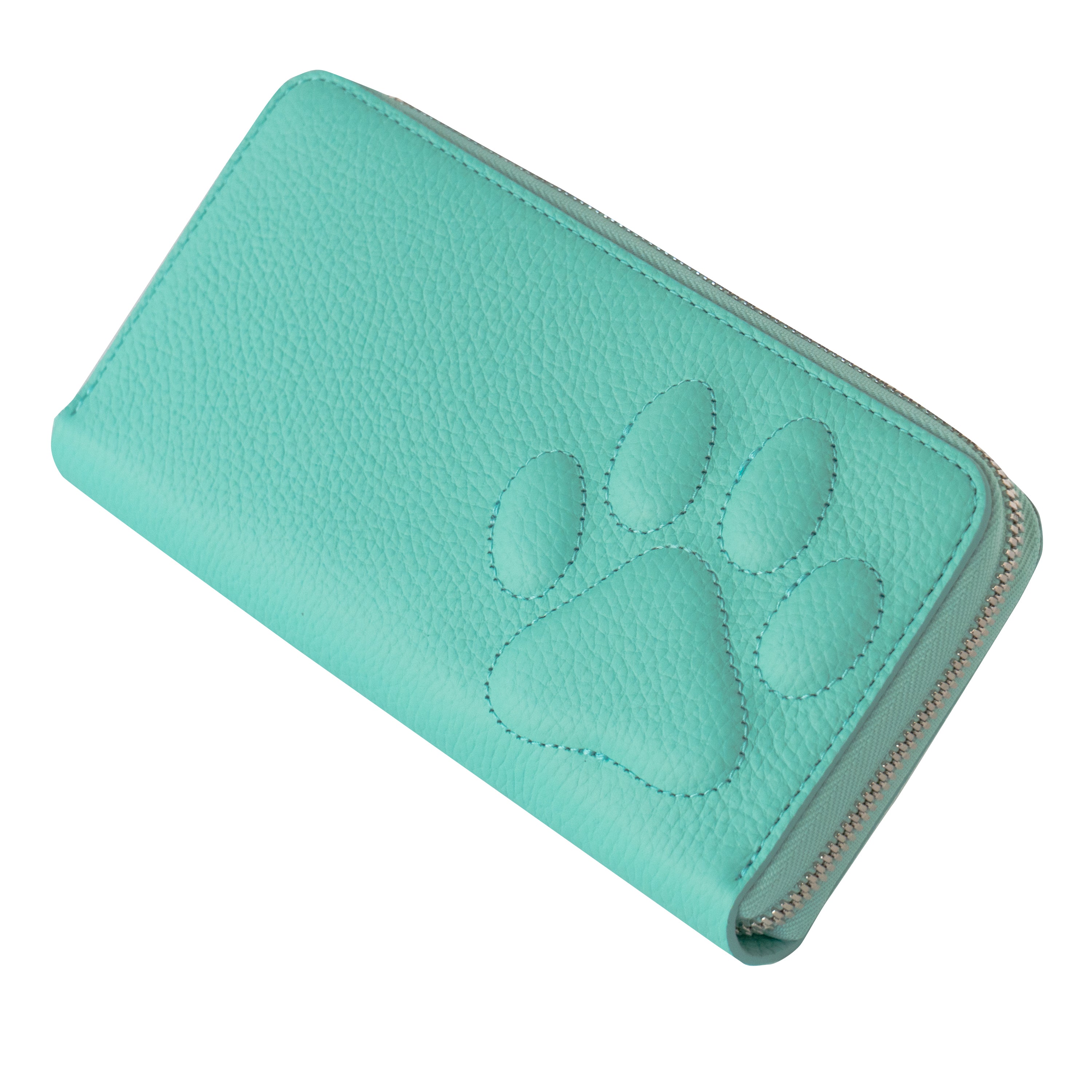 PAW Zippered Long Wallet Cuir mash / Blue Dragée