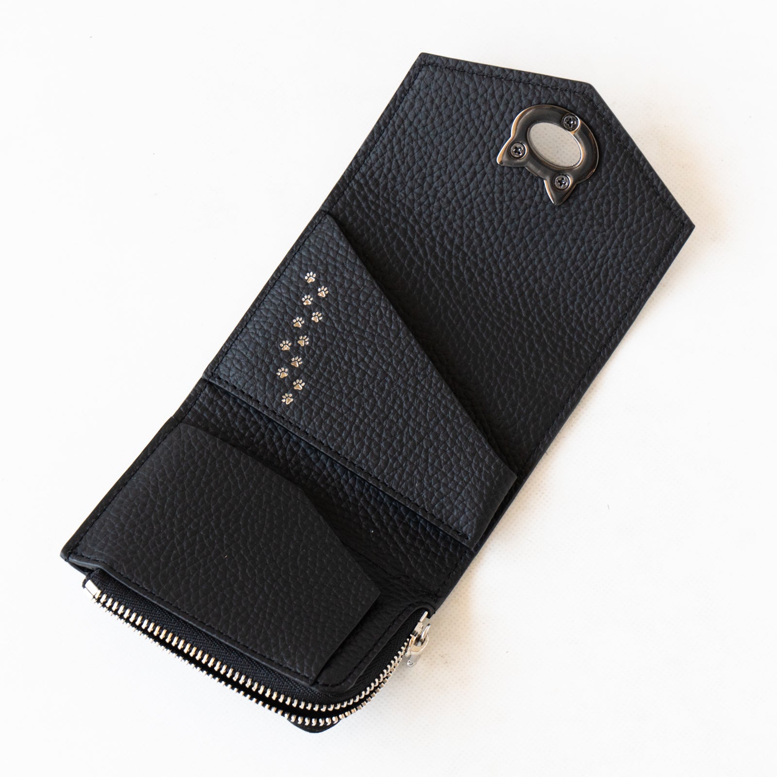 Handy Wallet Nyapera Cuir Mache / Black