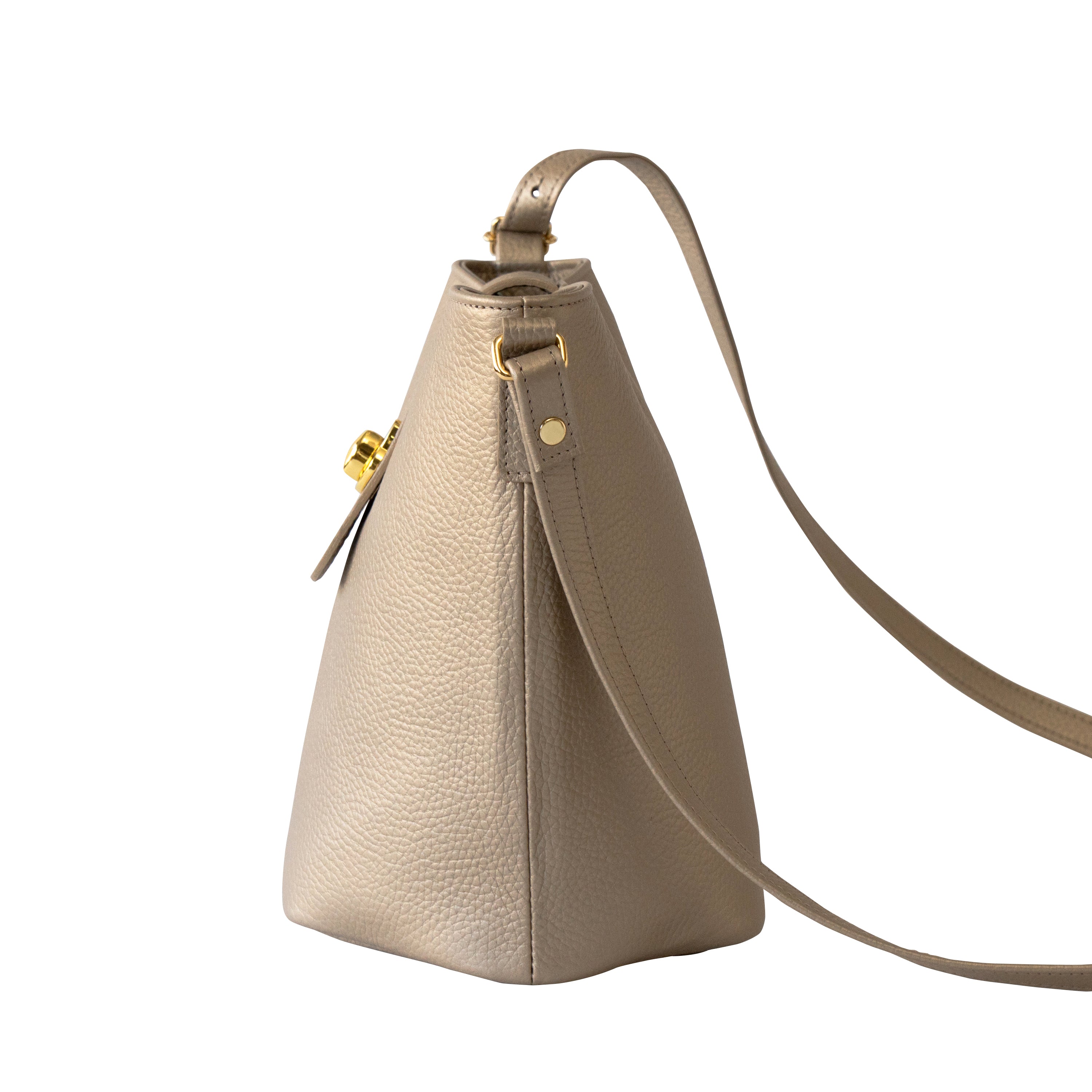 【期間限定:4/24(金)22:00〜26(日)】【受注生産】 ショルダーバッグ PAW (パウ) キュイール・マッシュ / シャンパンゴールド