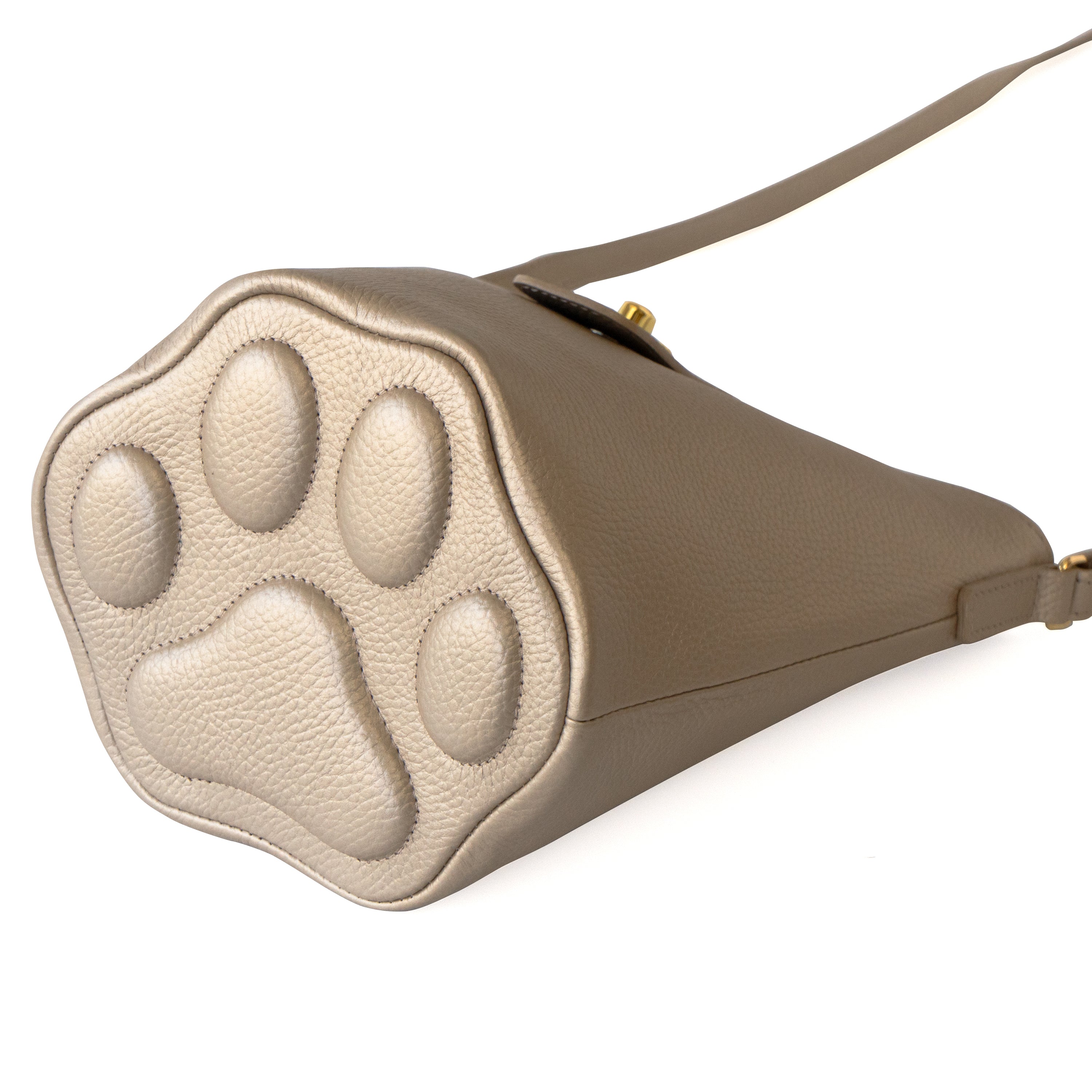 【期間限定:4/24(金)22:00〜26(日)】【受注生産】 ショルダーバッグ PAW (パウ) キュイール・マッシュ / シャンパンゴールド