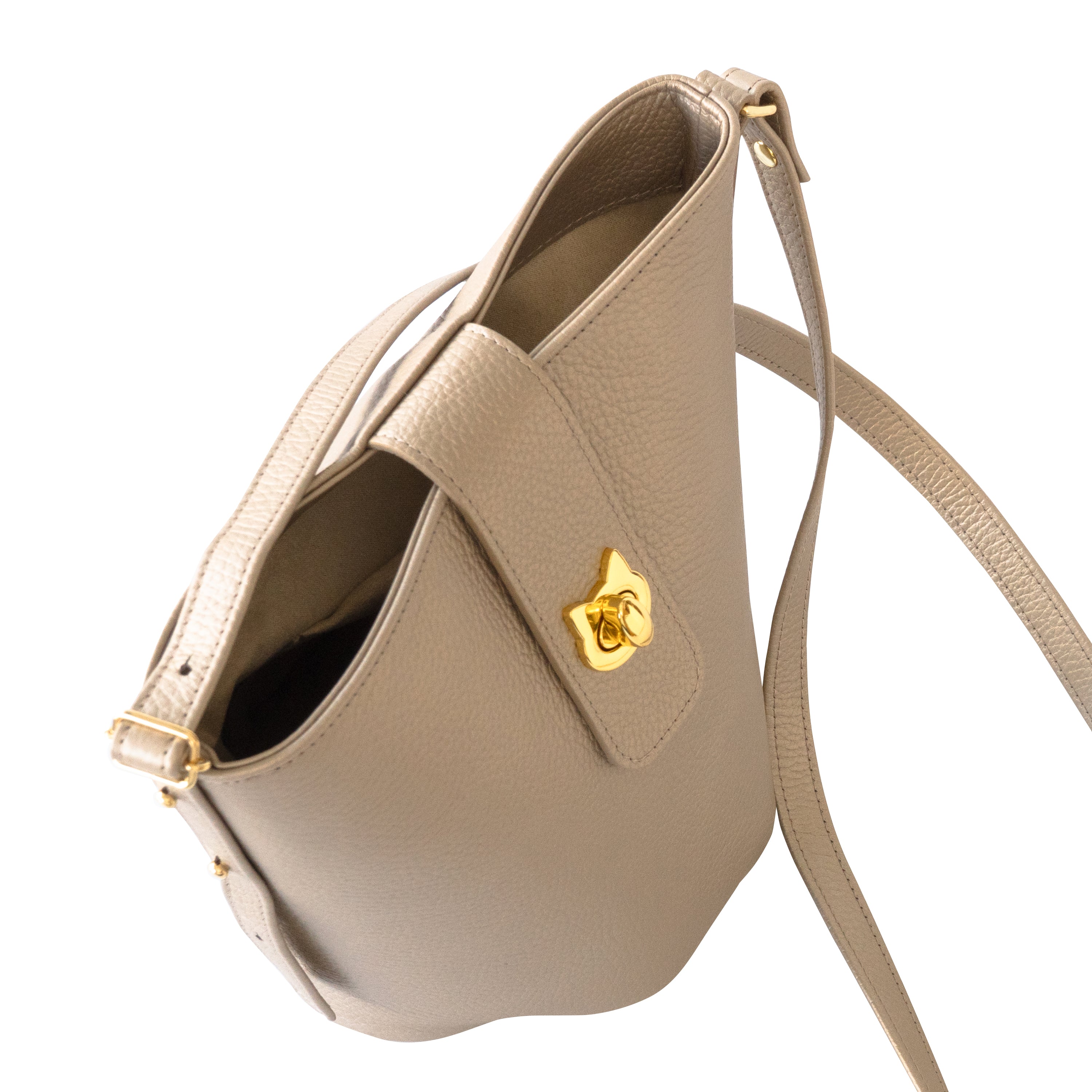 【期間限定:4/24(金)22:00〜26(日)】【受注生産】 ショルダーバッグ PAW (パウ) キュイール・マッシュ / シャンパンゴールド