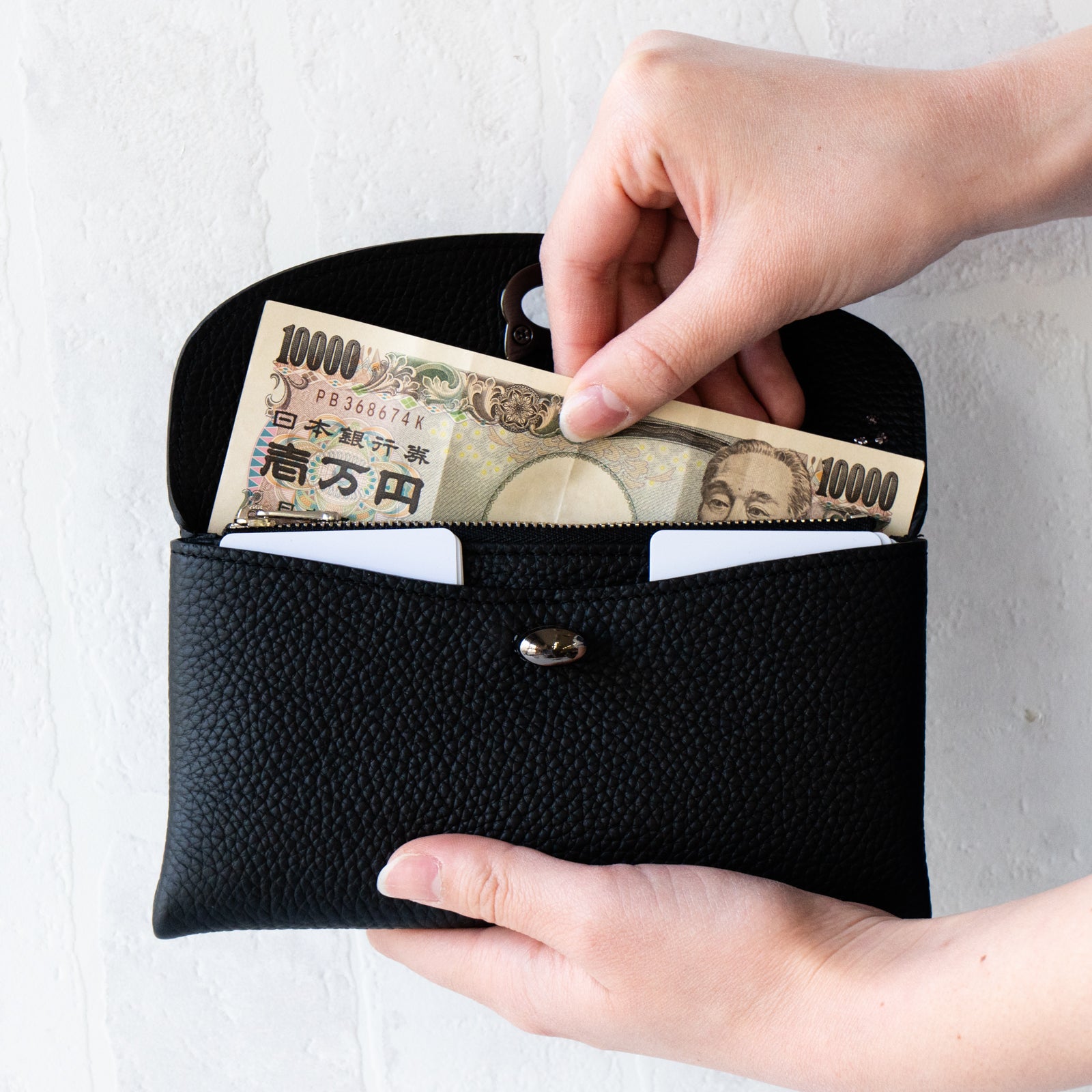 Flap Wallet Furnya Long Cuir Mash / Black