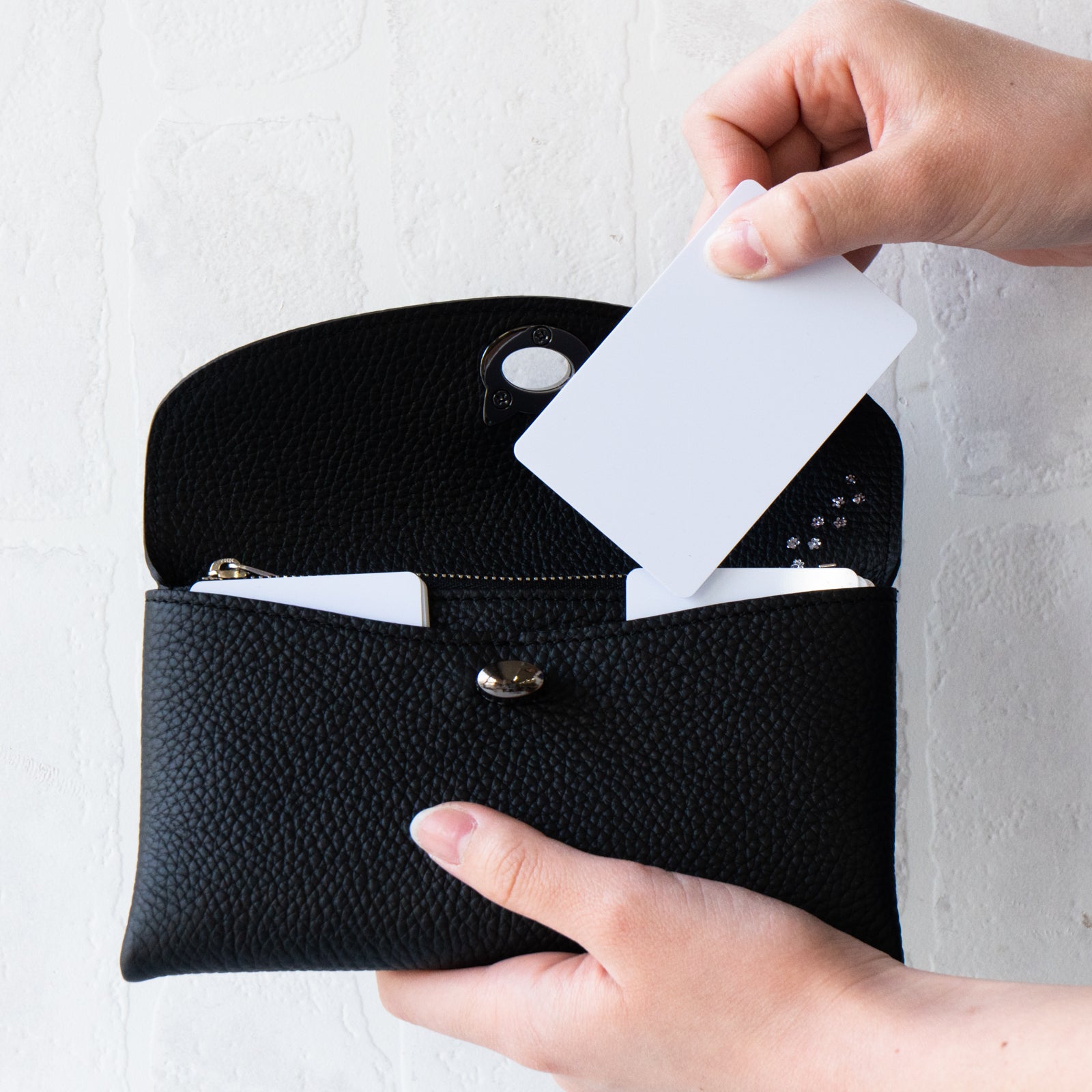 Flap Wallet Furnya Long Cuir Mash / Black
