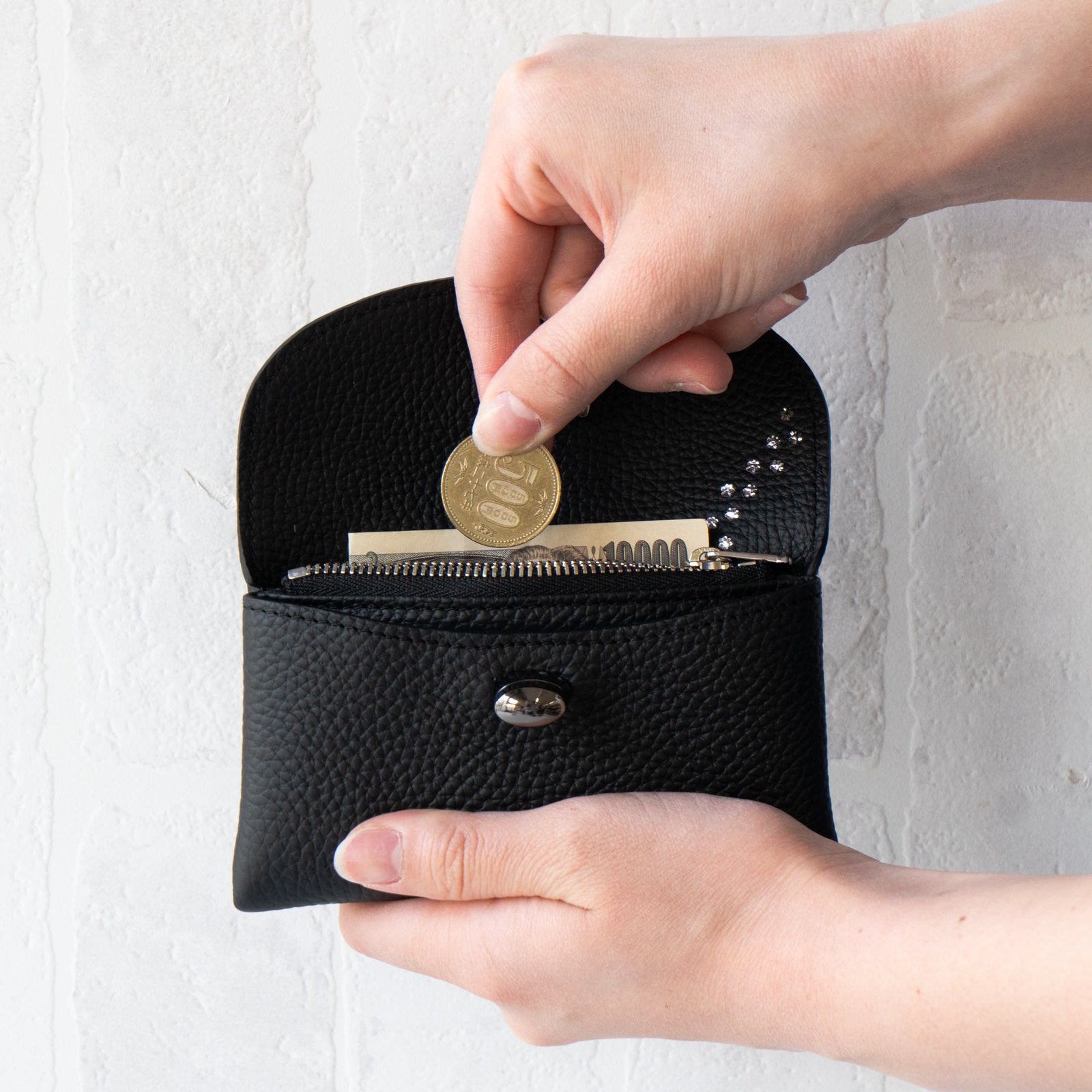 Flap Wallet Frunya Medium Cuir Mash / Black