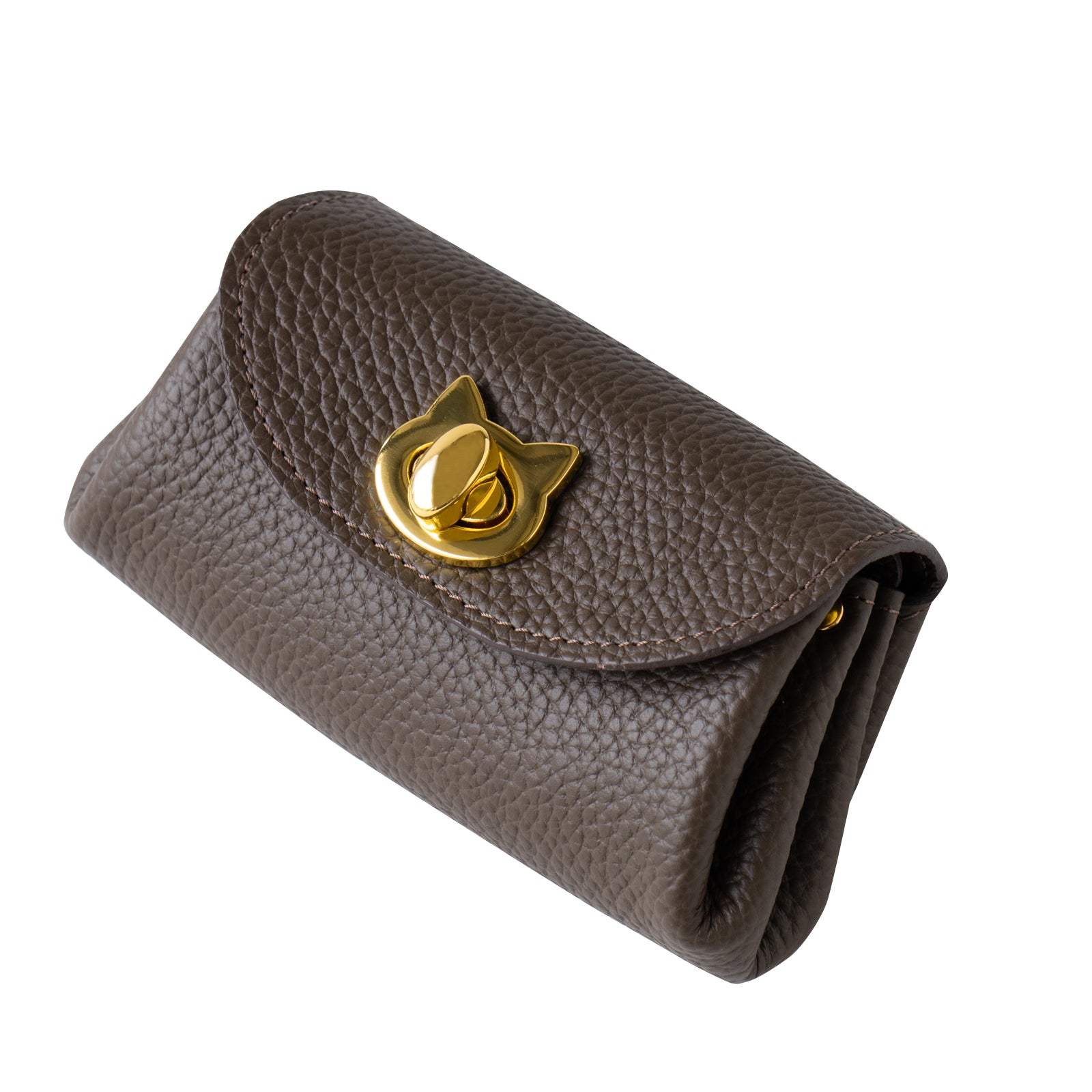 Shell Wallet CAT Cuir Mache / Chocolate