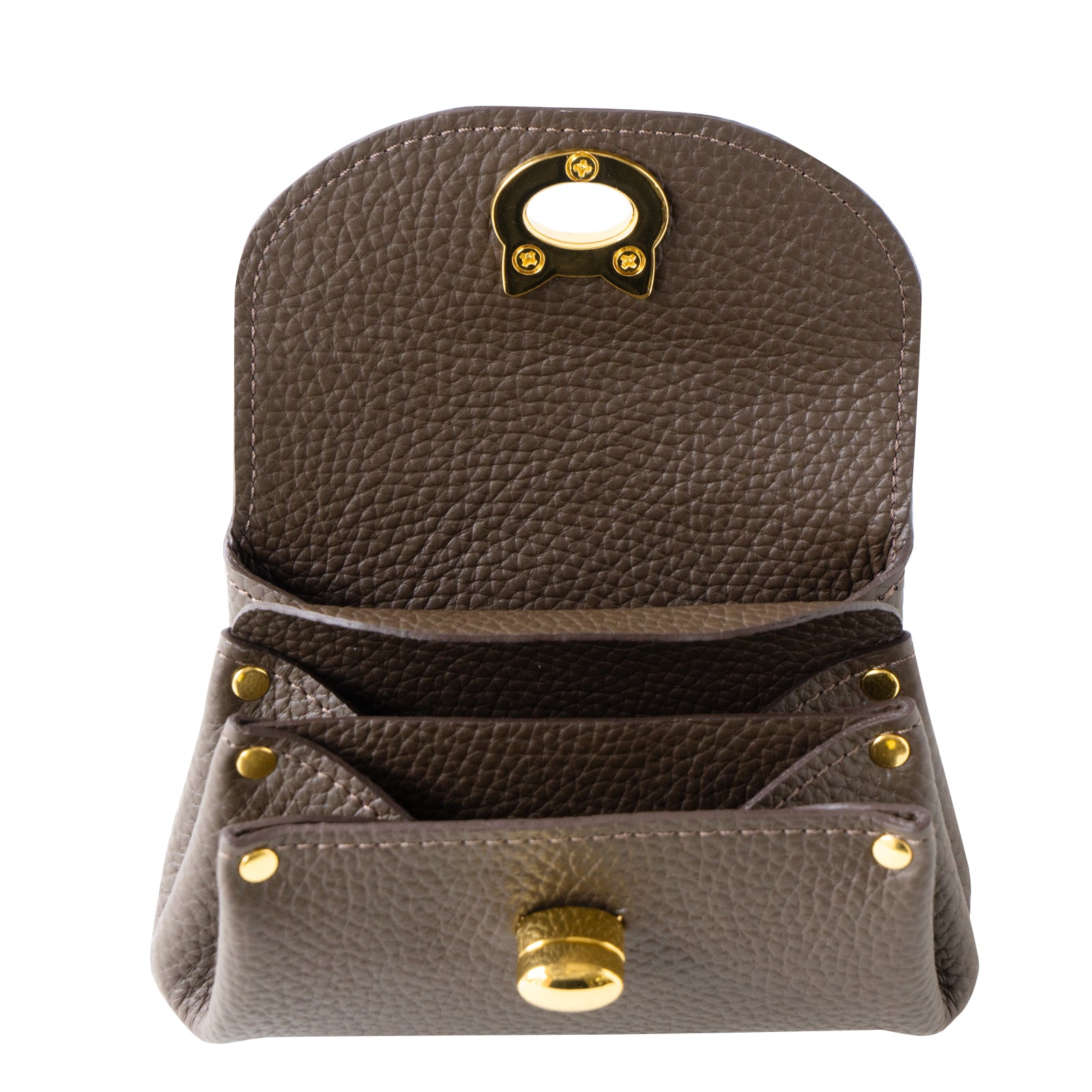 Shell Wallet CAT Cuir Mache / Chocolate