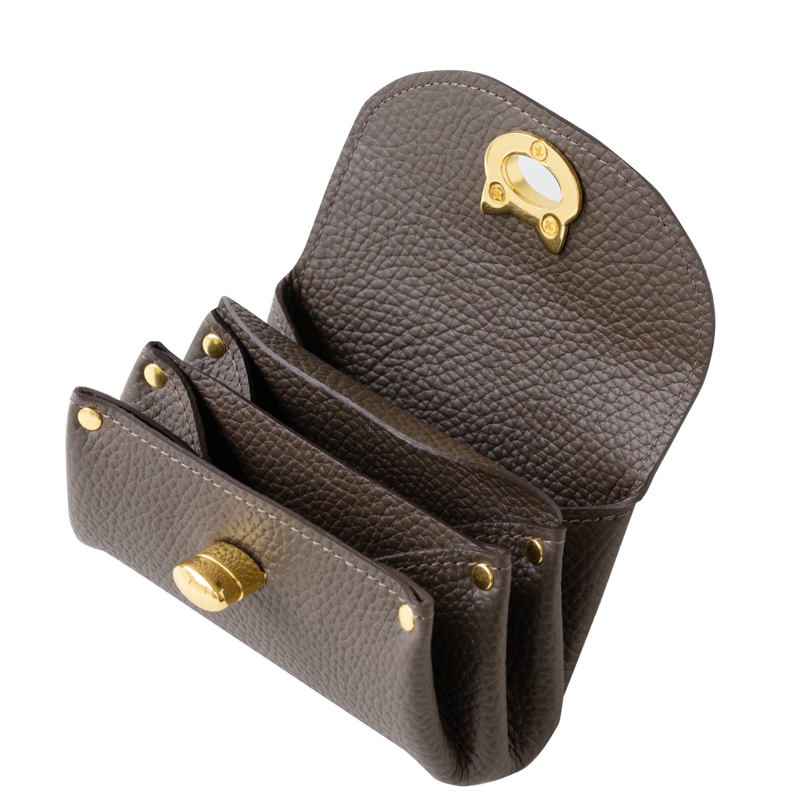 Shell Wallet CAT Cuir Mache / Chocolate