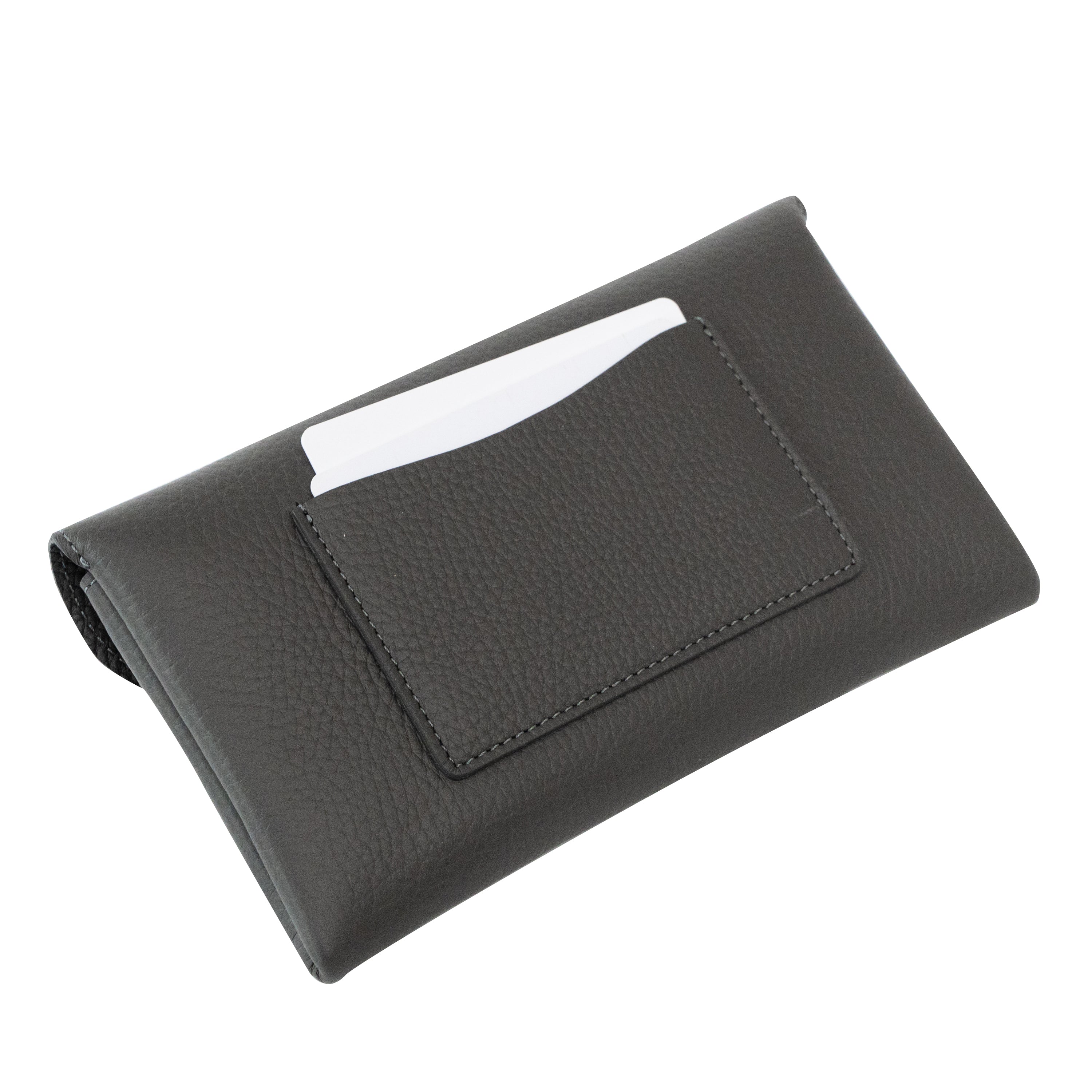 Flap Wallet Furnya Long Cuir Mache / Graphite
