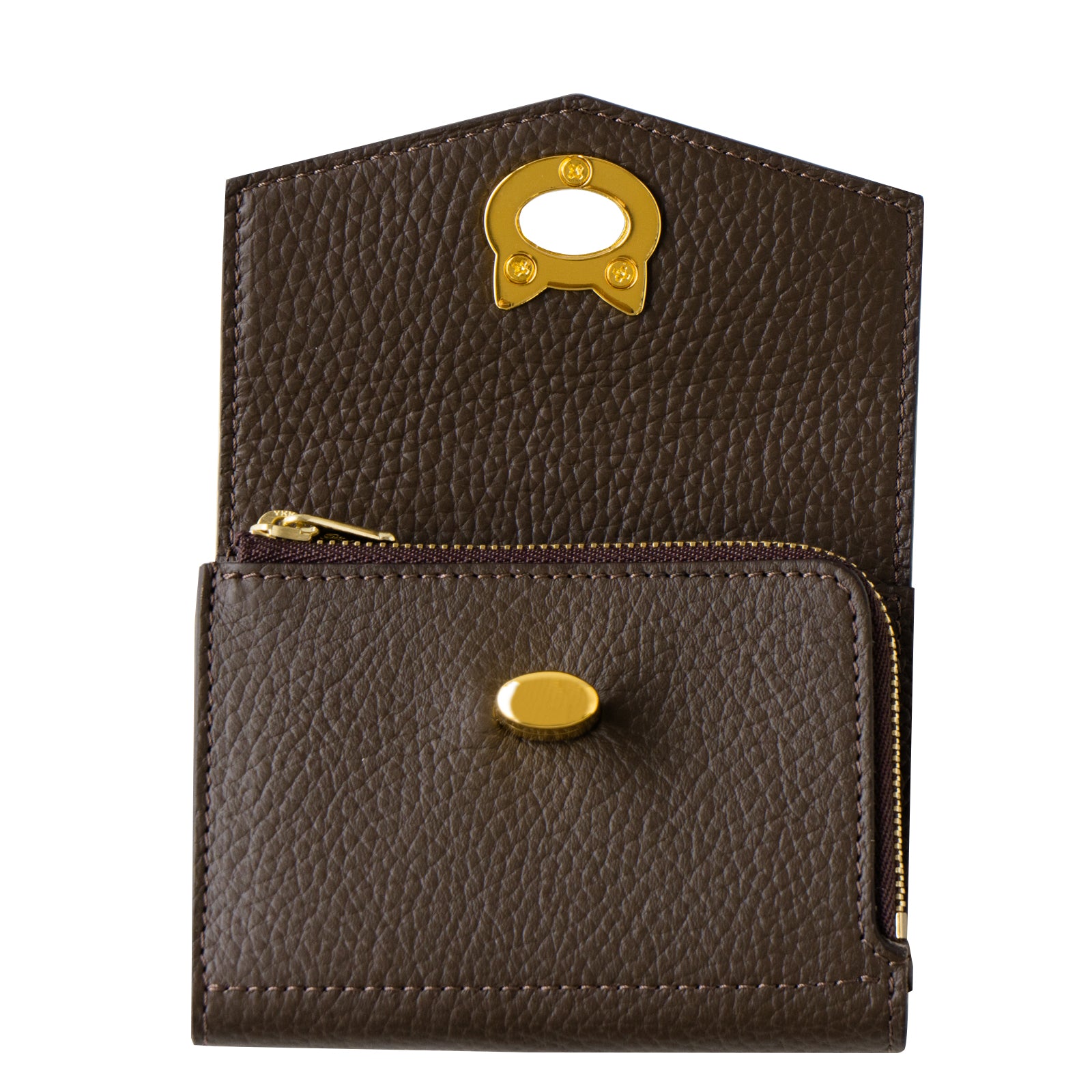 Handy Wallet Nyapera Grande Cuir Mache / Chocolate