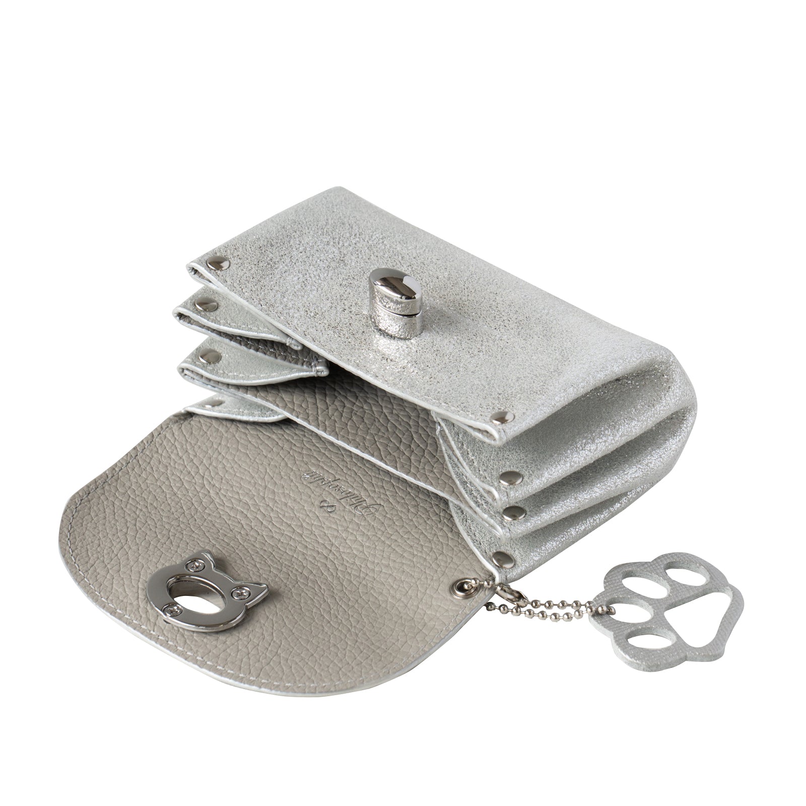 Sparkling Shell Pouch CAT / Silver