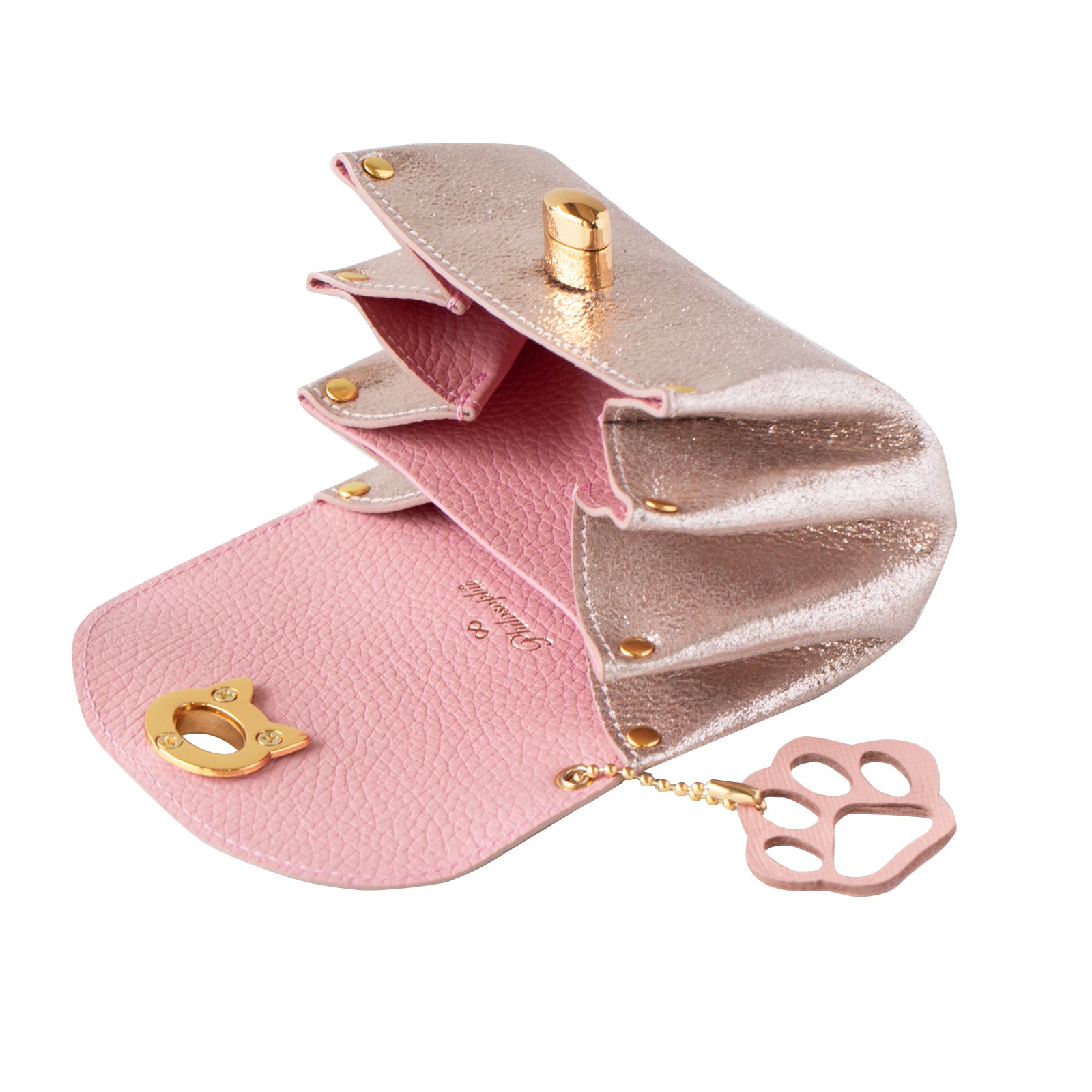 Sparkling Shell Pouch CAT / Rose Gold