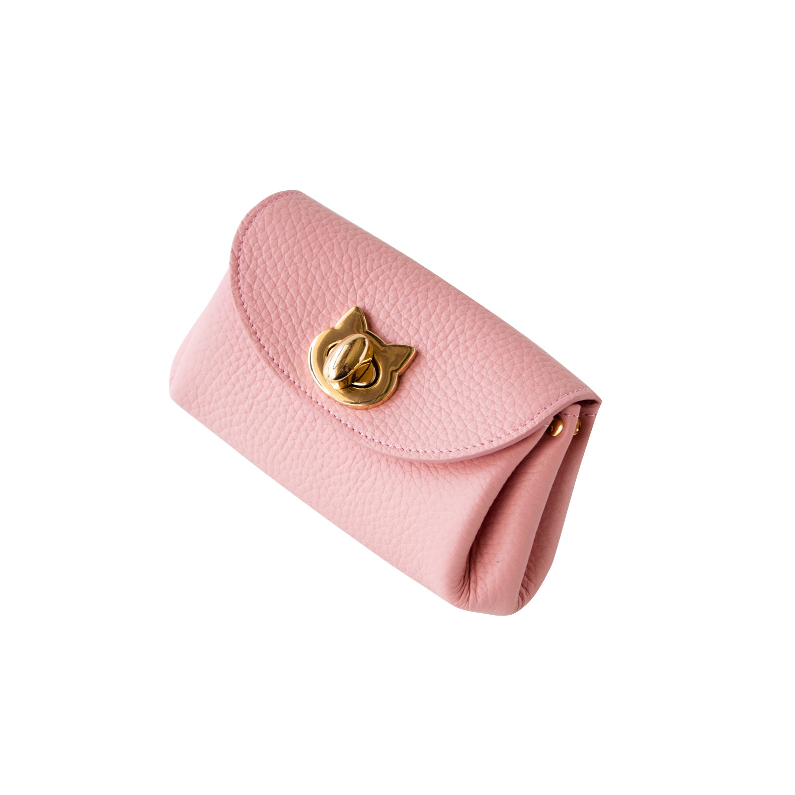Shell pouch CAT Cuir Mash / Sakura Pink