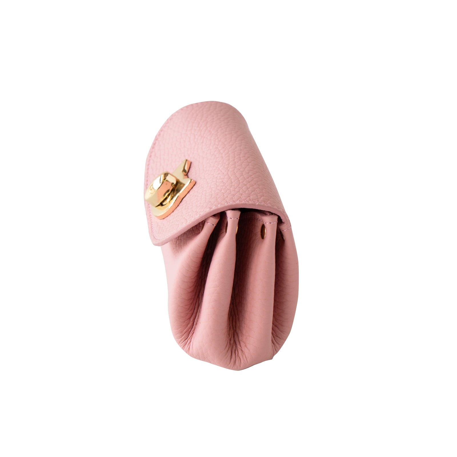 Shell pouch CAT Cuir Mash / Sakura Pink