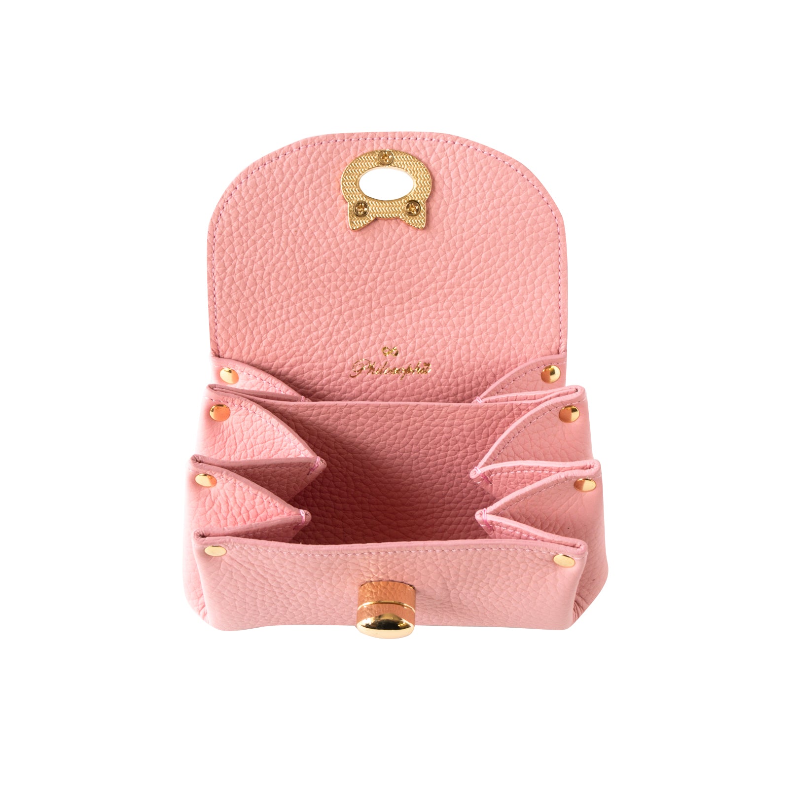 Shell pouch CAT Cuir Mash / Sakura Pink
