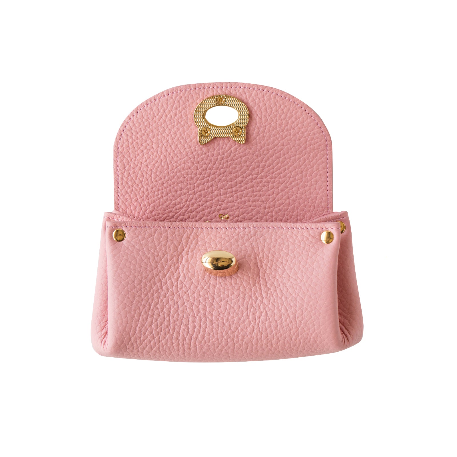 Shell pouch CAT Cuir Mash / Sakura Pink