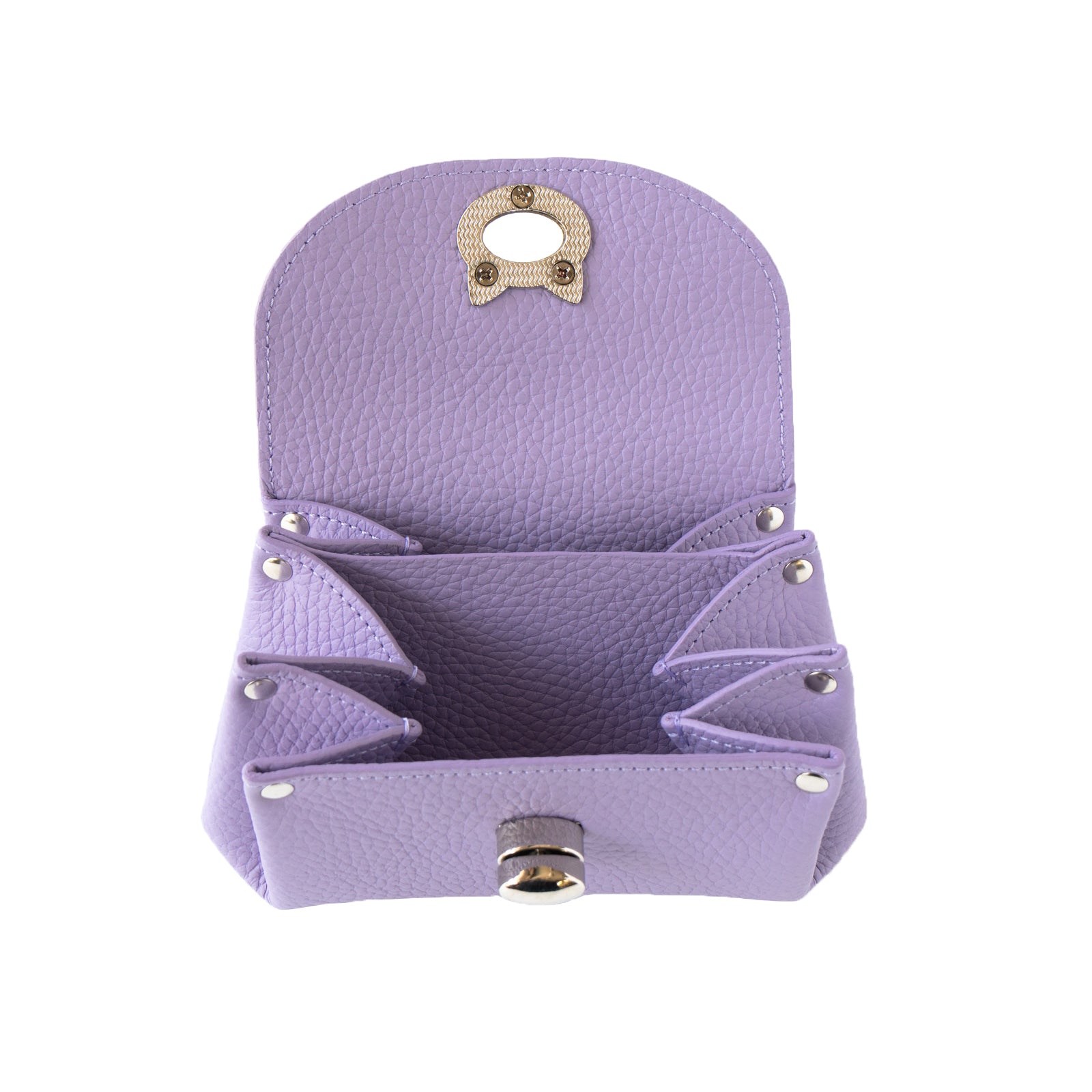 Shell pouch CAT Cuir Mash / Lavender
