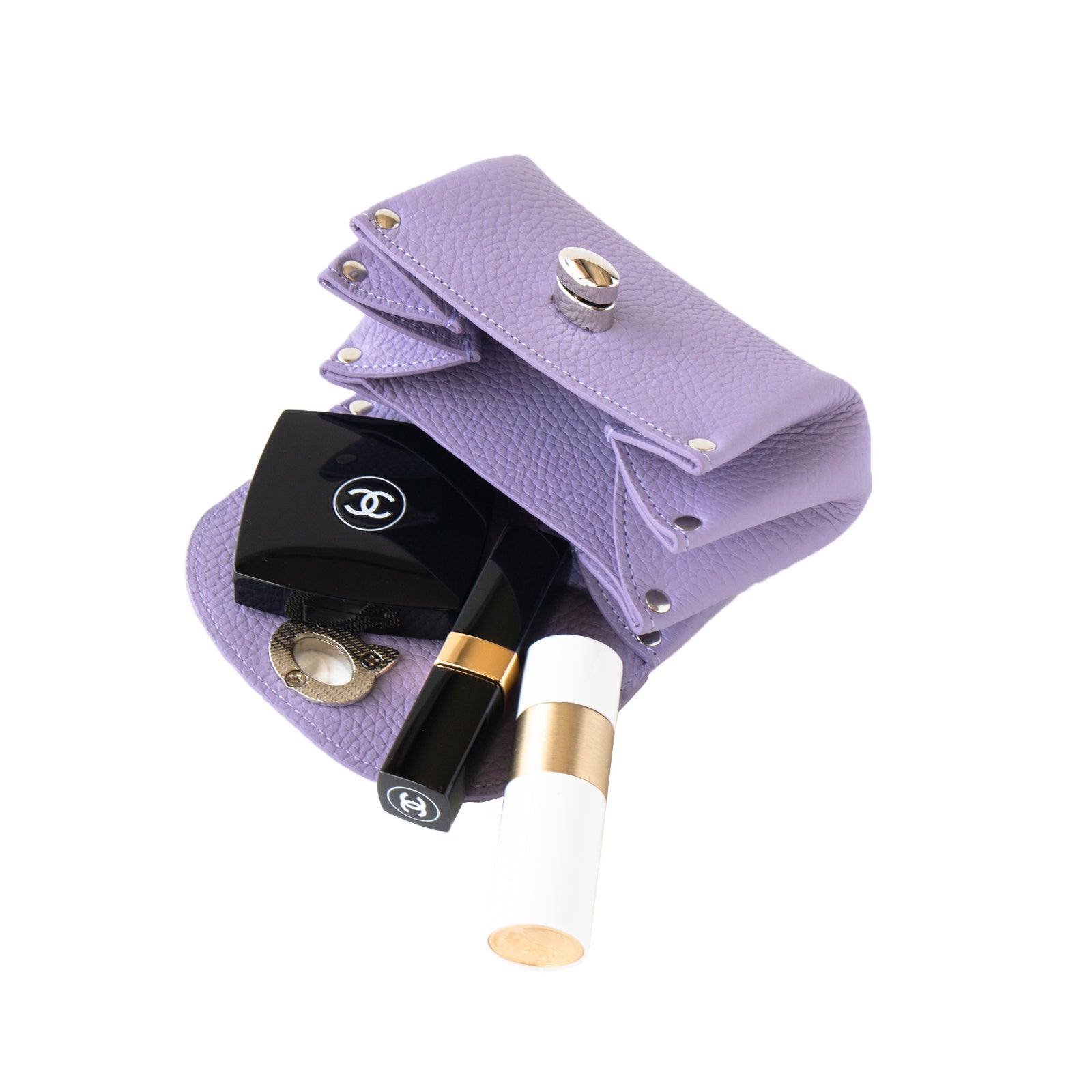 Shell pouch CAT Cuir Mash / Lavender