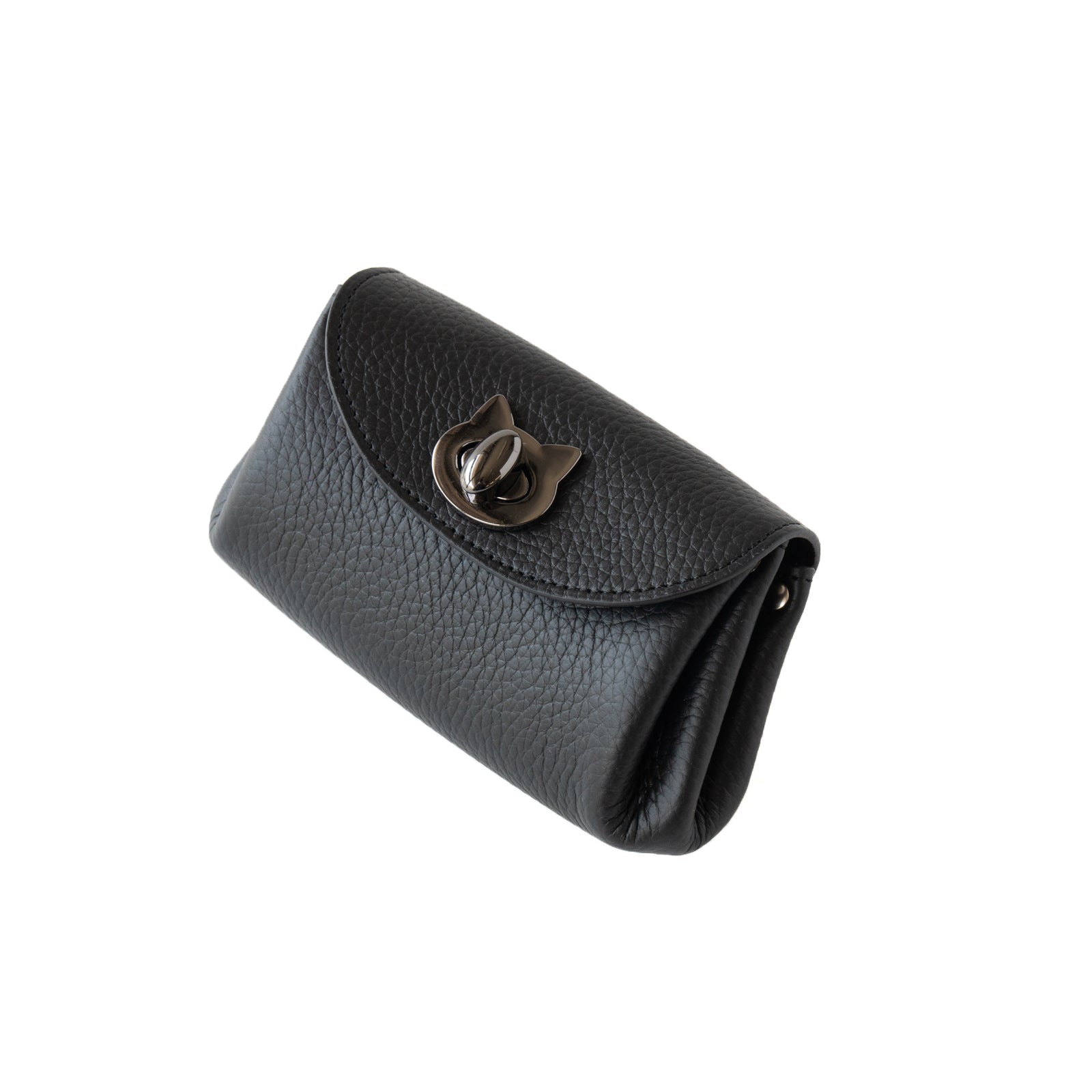 Shell Pouch CAT Cuir Mash / Black