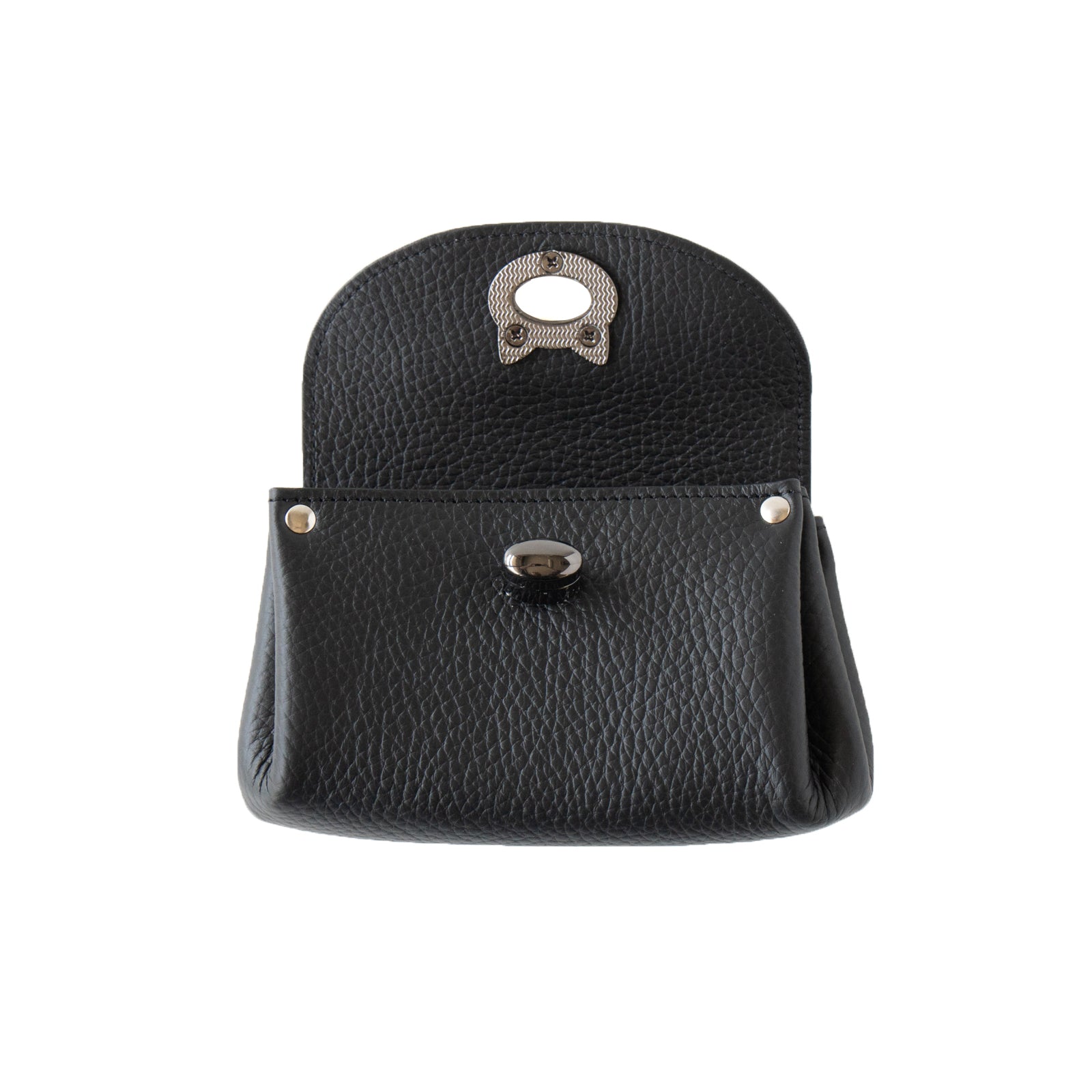 Shell Pouch CAT Cuir Mash / Black