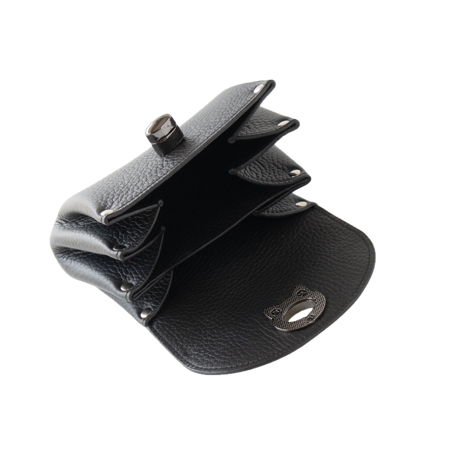 Shell Pouch CAT Cuir Mash / Black
