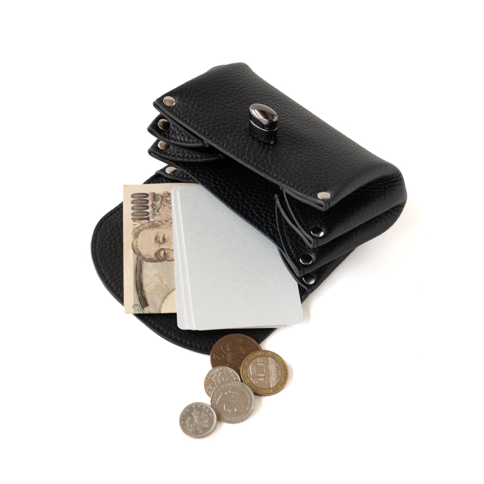 Shell Pouch CAT Cuir Mash / Black