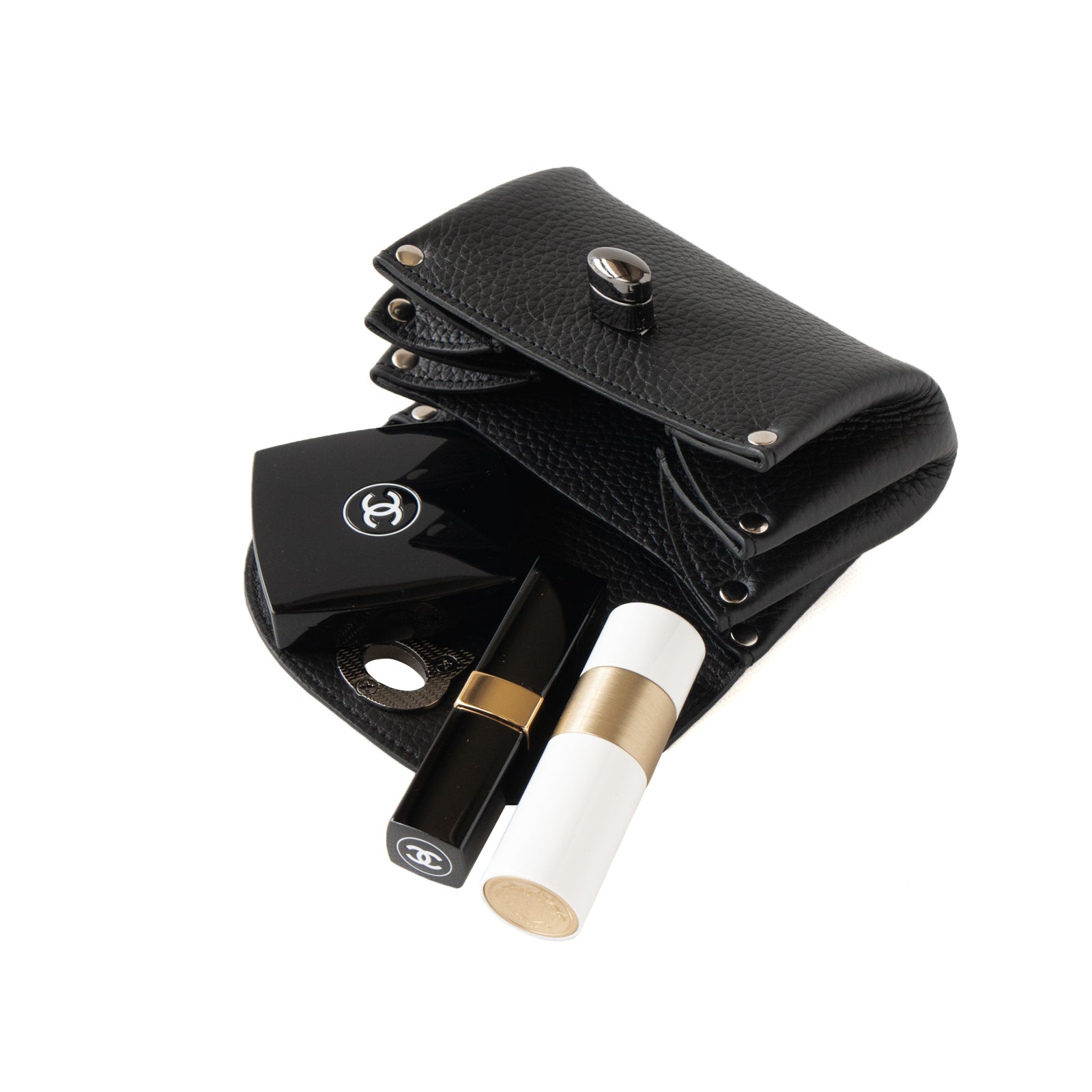 Shell Pouch CAT Cuir Mash / Black