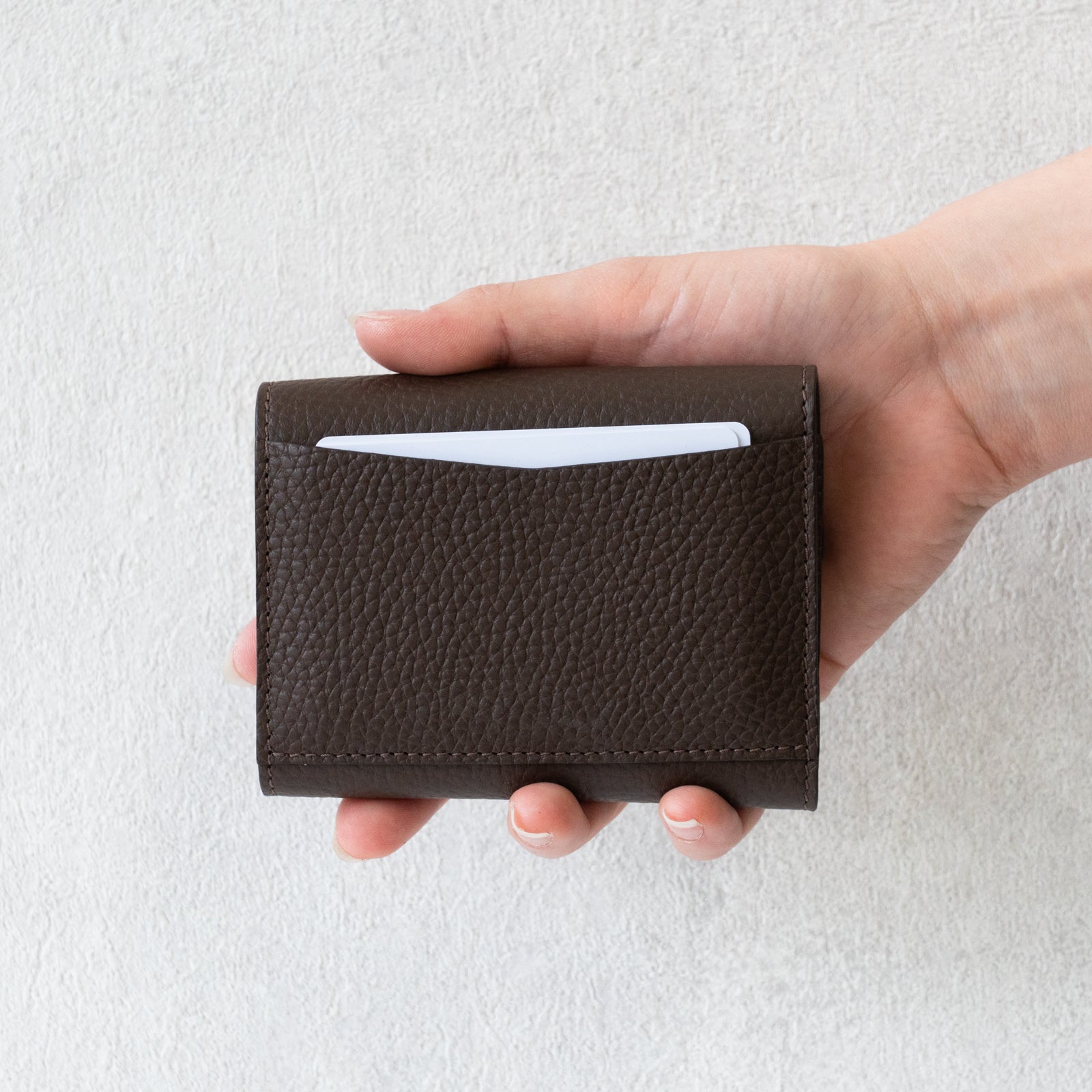 Handy Wallet Nyapera Grande Cuir Mache / Chocolate