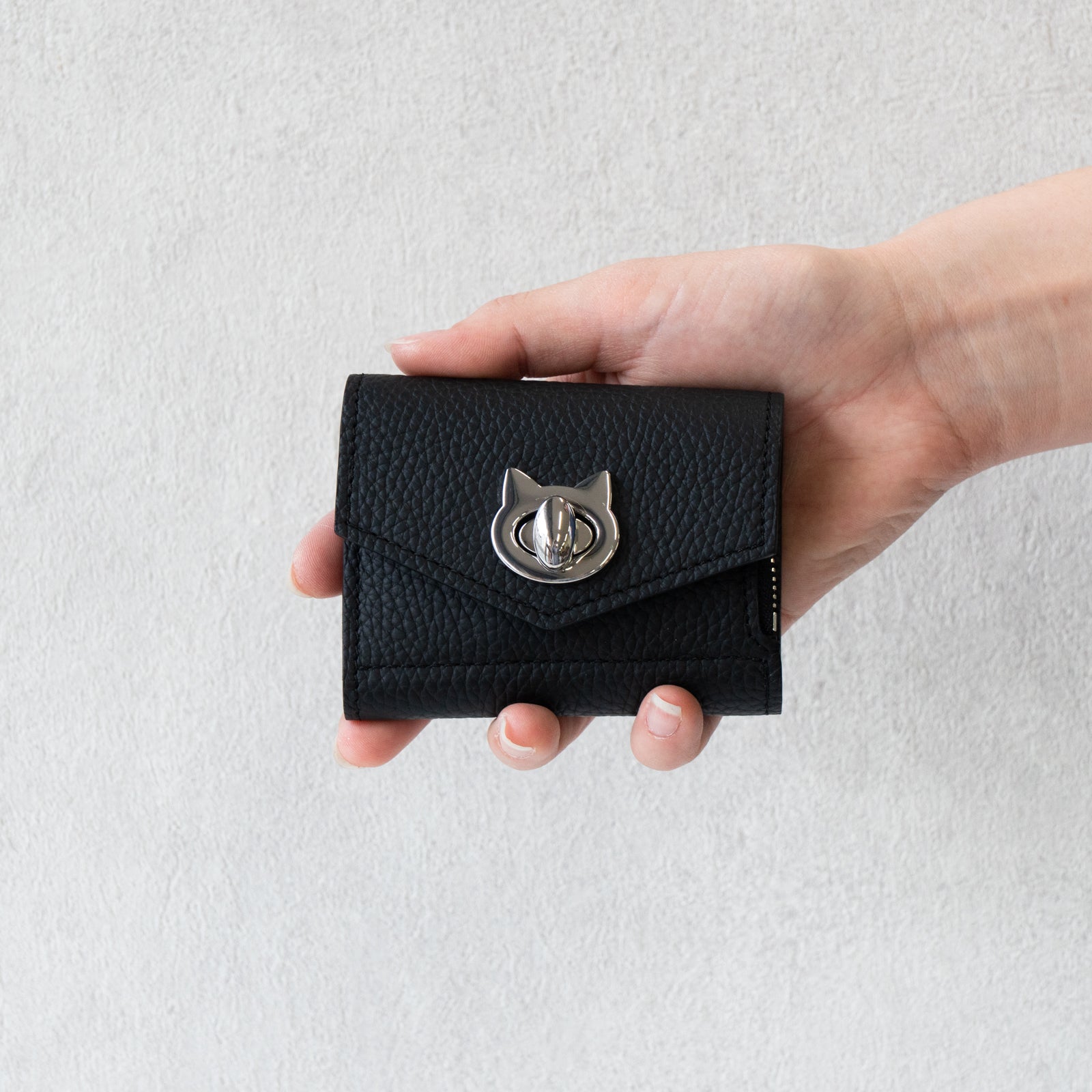 Handy Wallet Nyapera Cuir Mache / Black