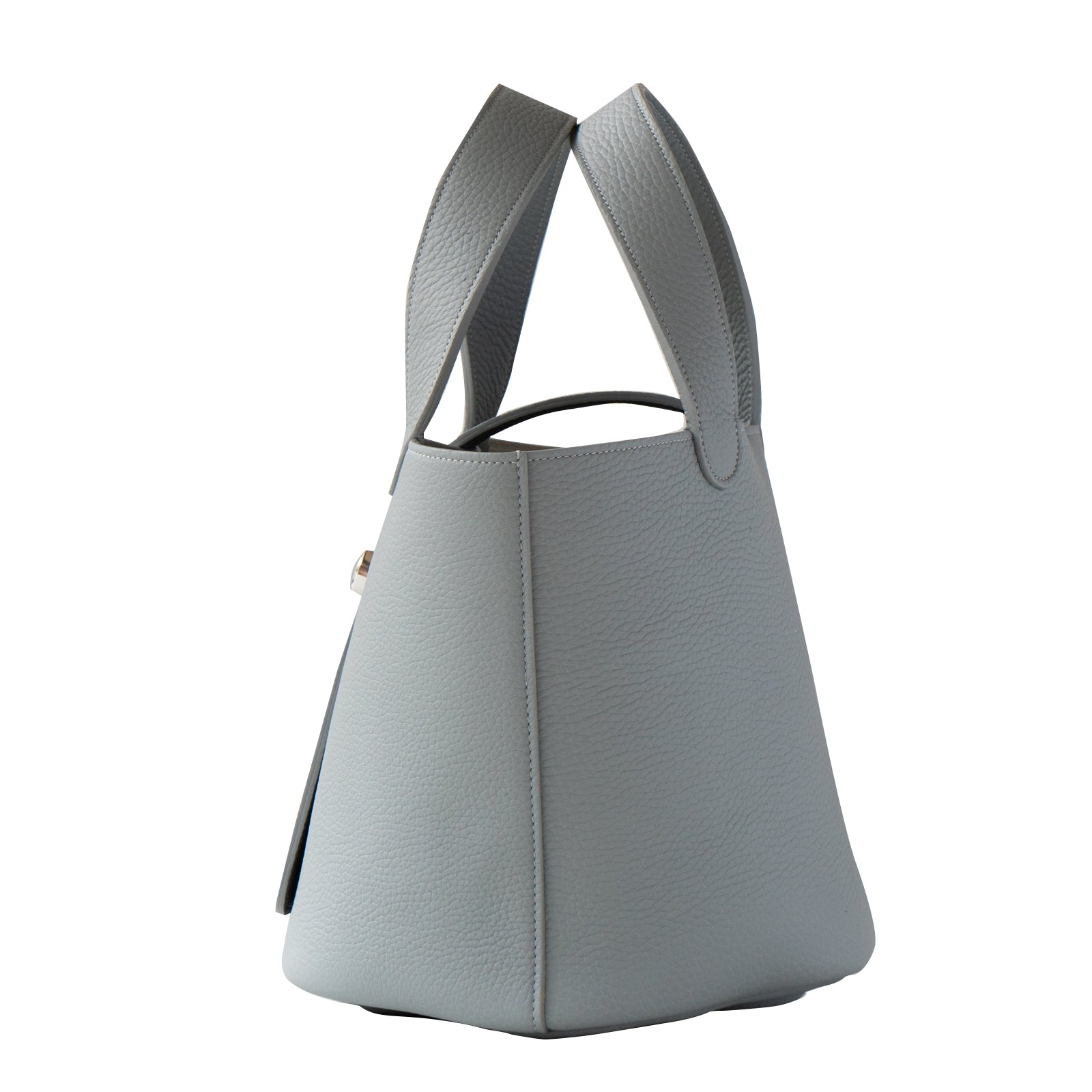 Limited Quantity: PAW Baguette Bag with Paw Print Charm in Taurillon Clemence/Ice Grey