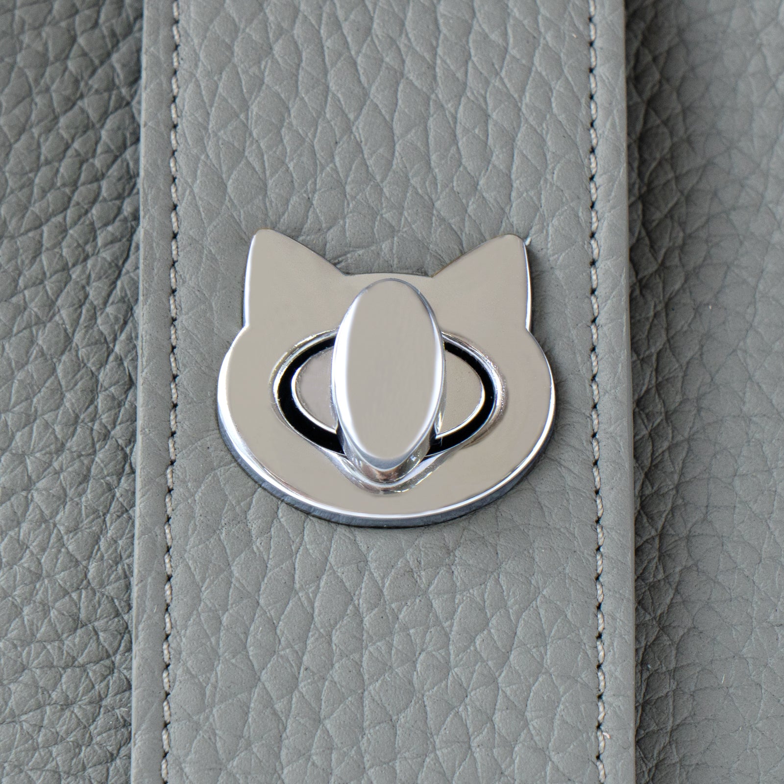 Limited Quantity: PAW Baguette Bag with Paw Print Charm in Taurillon Clemence/Ice Grey