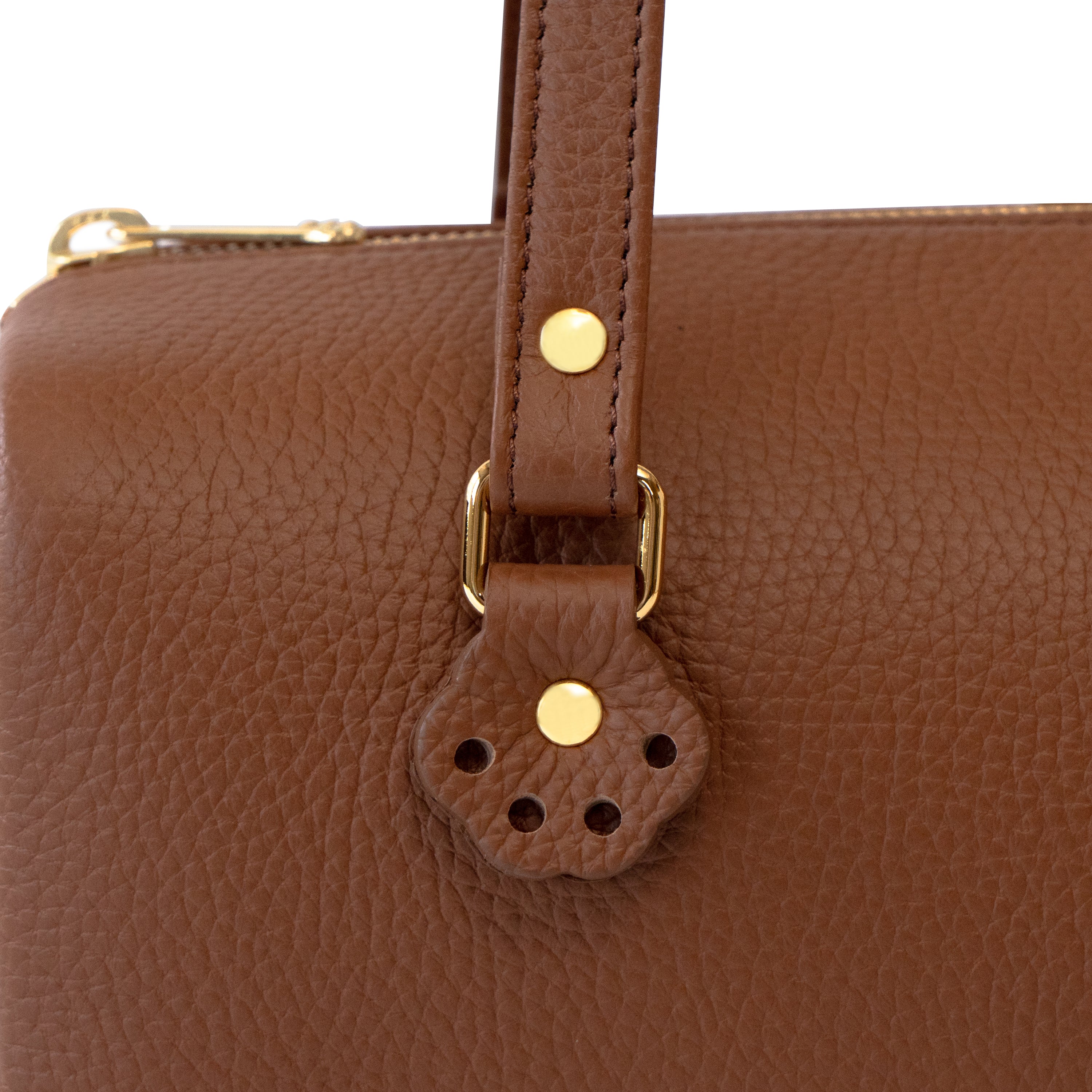 Mini Boston Bag - PAW Cuir Mash / Camel
