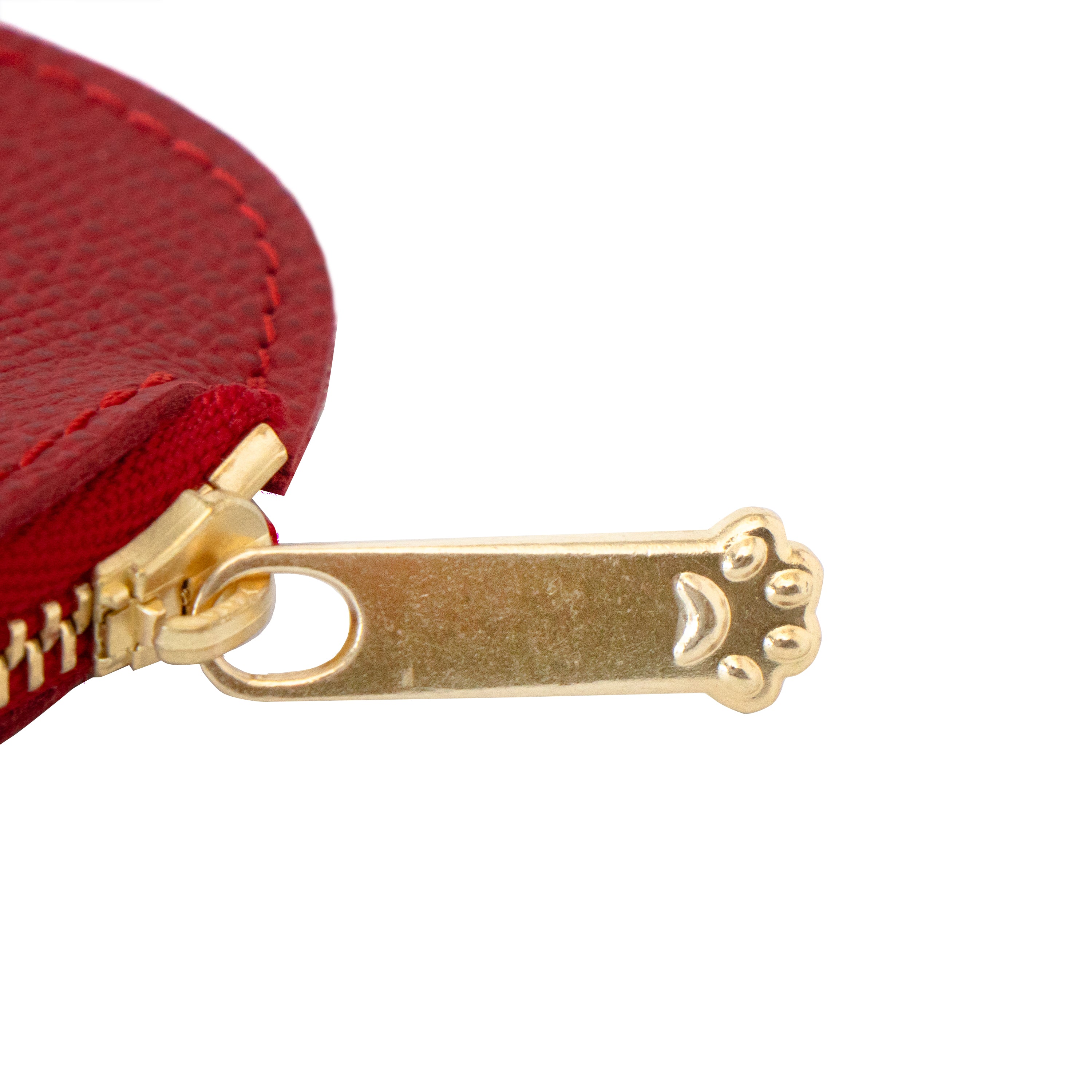 Nyan Face Coin Purse, Veau Epsom / Rouge