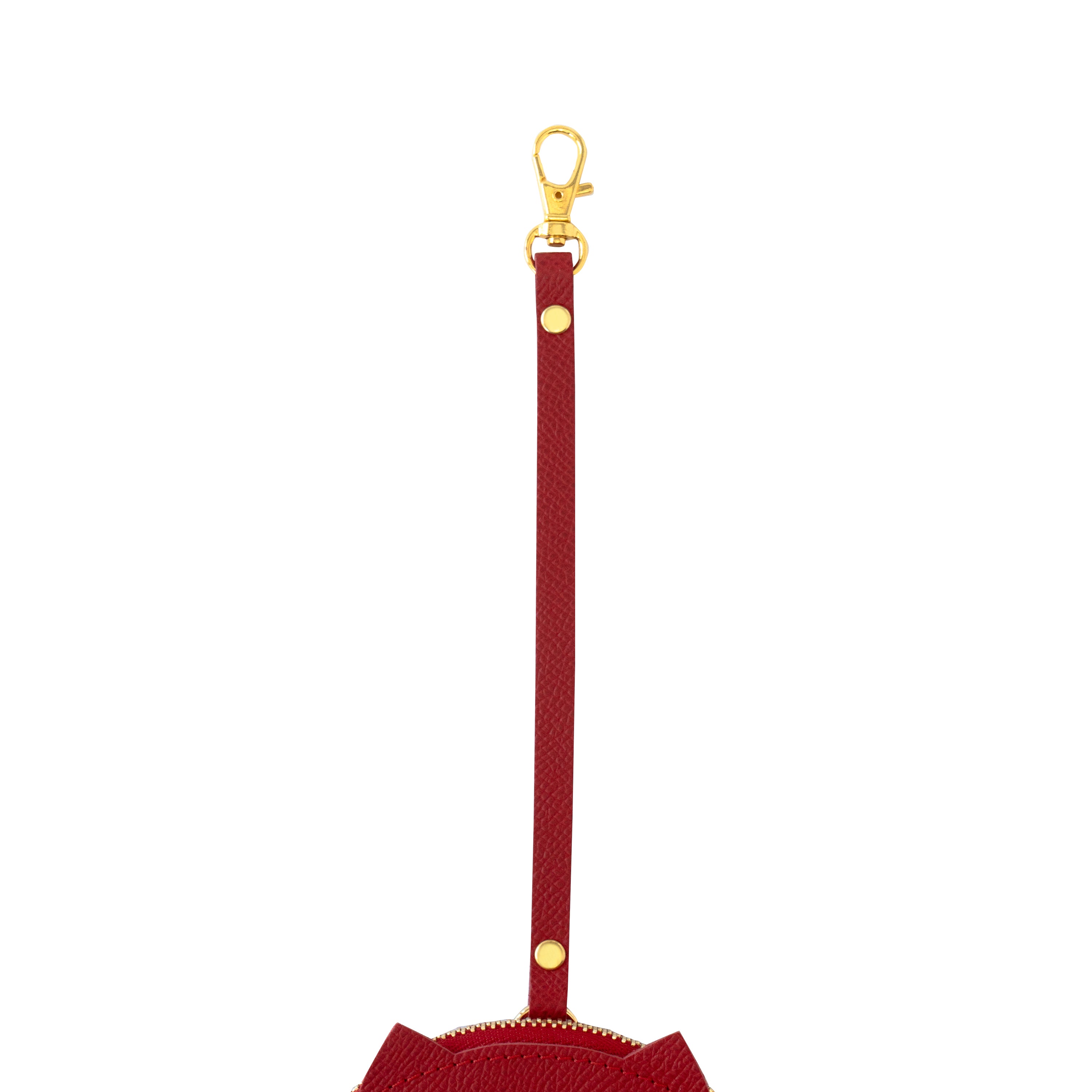Nyan Face Coin Purse, Veau Epsom / Rouge